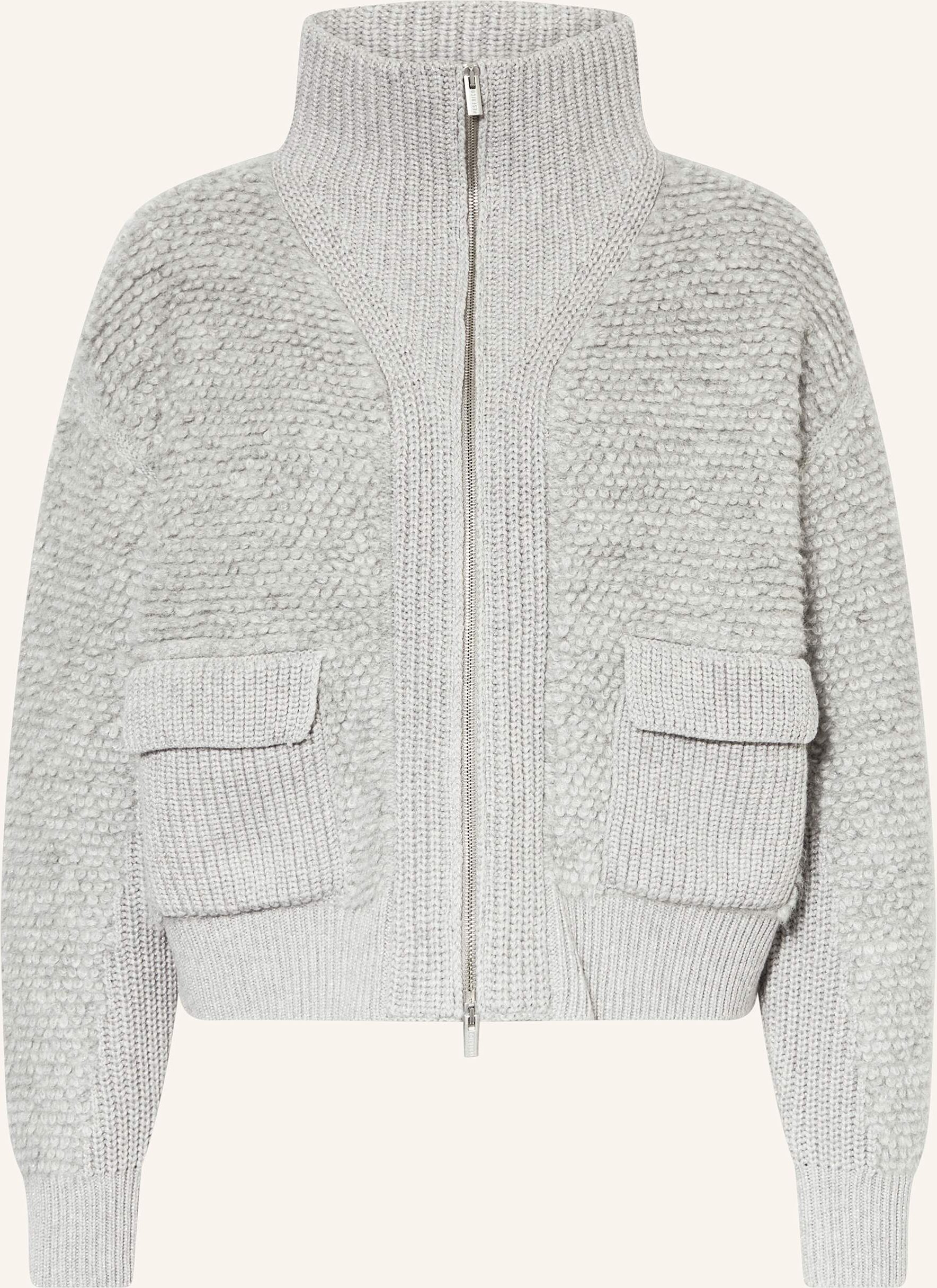 Peserico Strickjacke Mit Glitzergarn grau