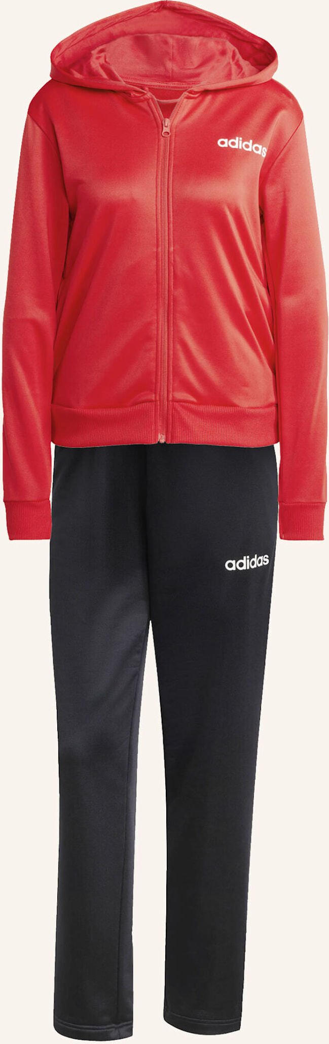 Thumbnail - Adidas Essentials Linear Trainingsanzug rot