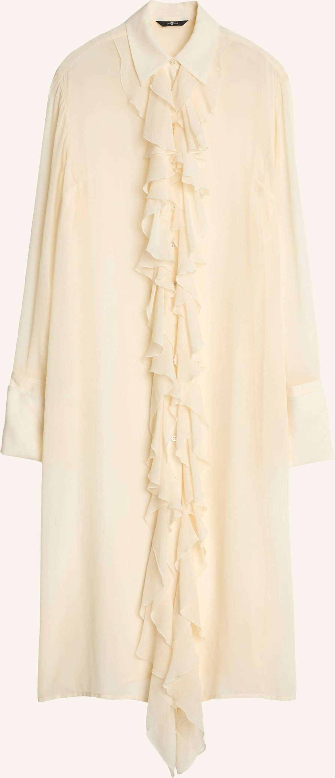 7 For All Mankind Ruffle Dress weiss