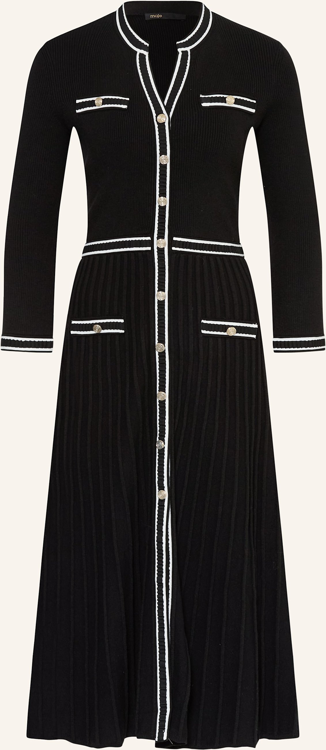 Maje Strickkleid schwarz