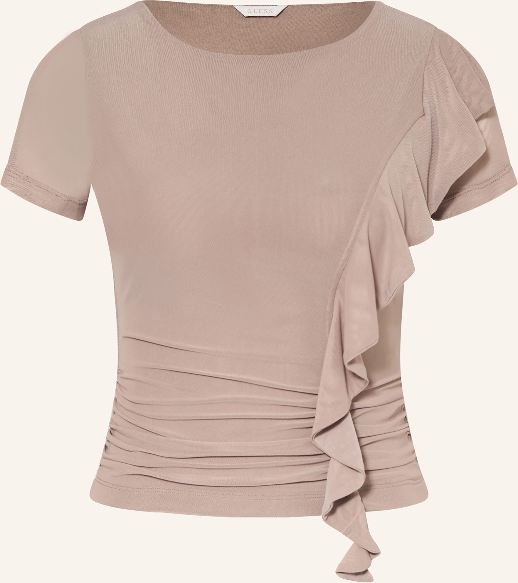 Guess T-Shirt Verdiana Mit Volants beige