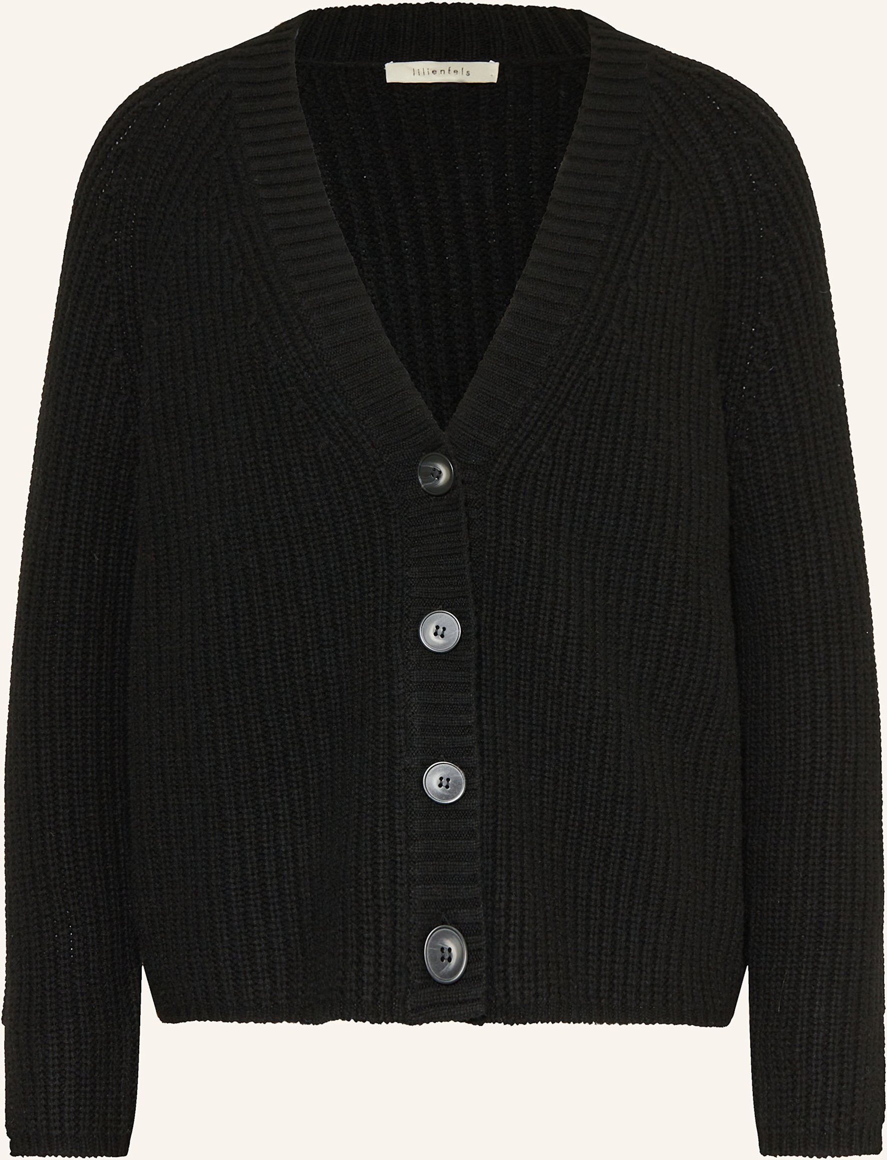 Lilienfels Strickjacke Mit Cashmere schwarz