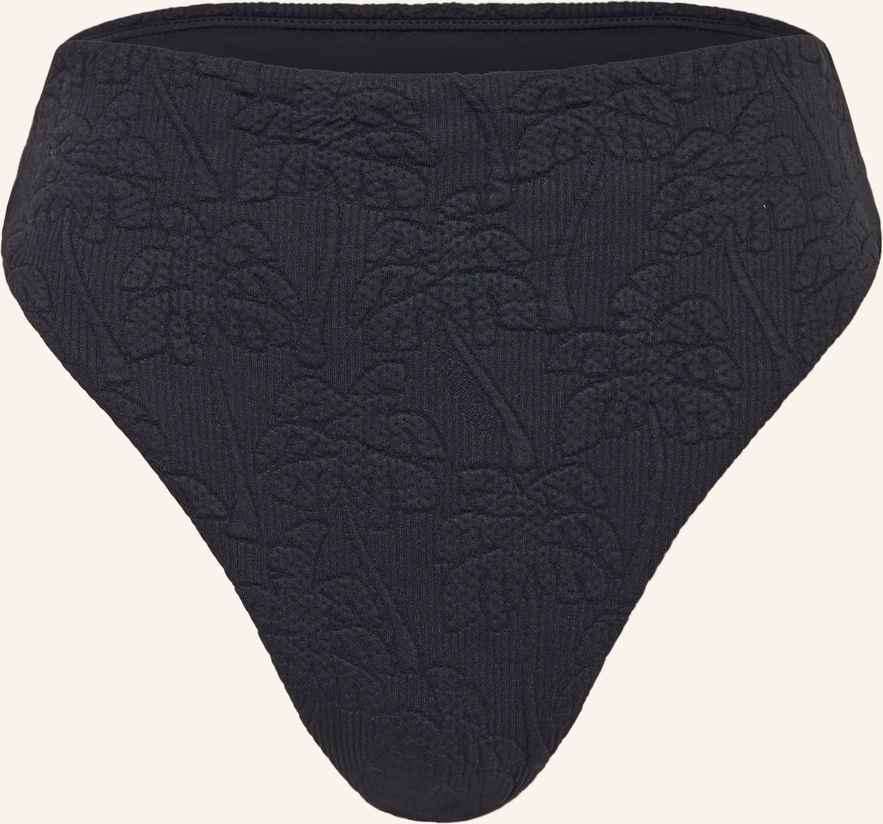 Farm Rio High-Waist-Bikini-Hose Black Palm Trees schwarz