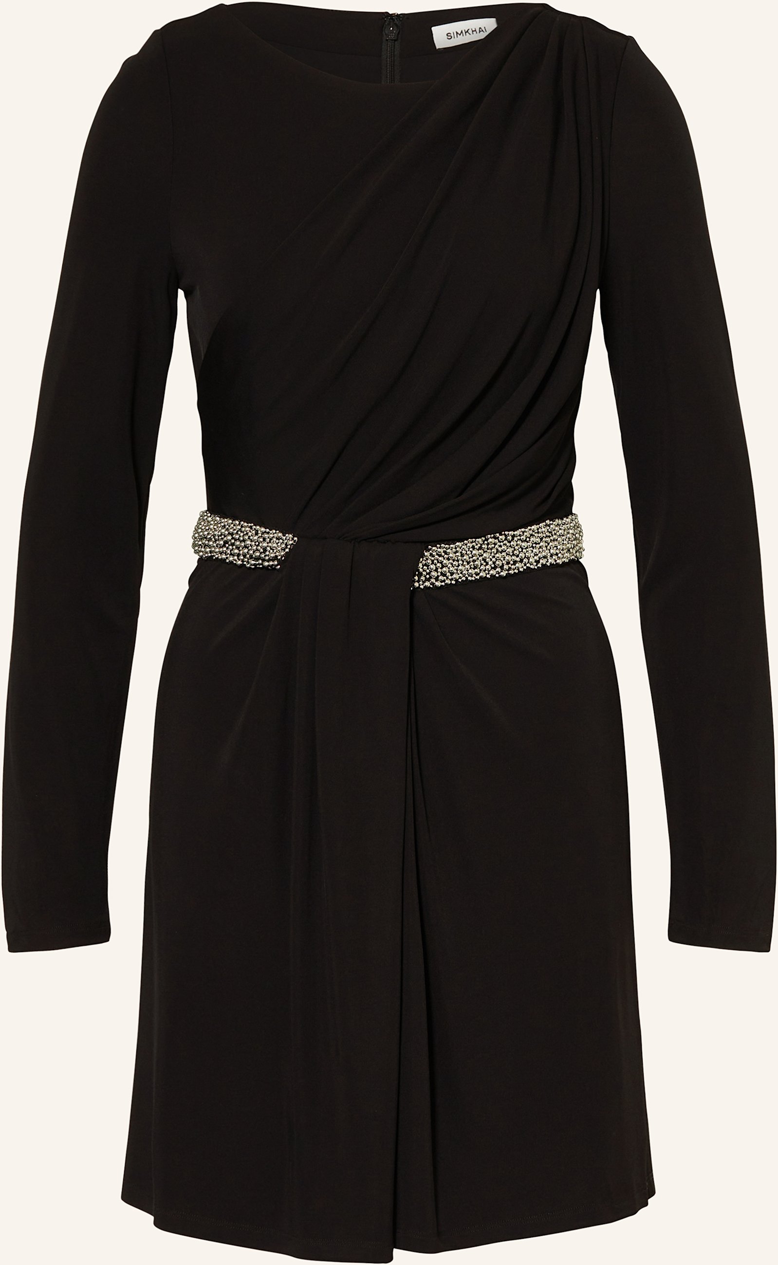 Thumbnail - Simkhai Jerseykleid Tulia Mit Schmuckperlen schwarz