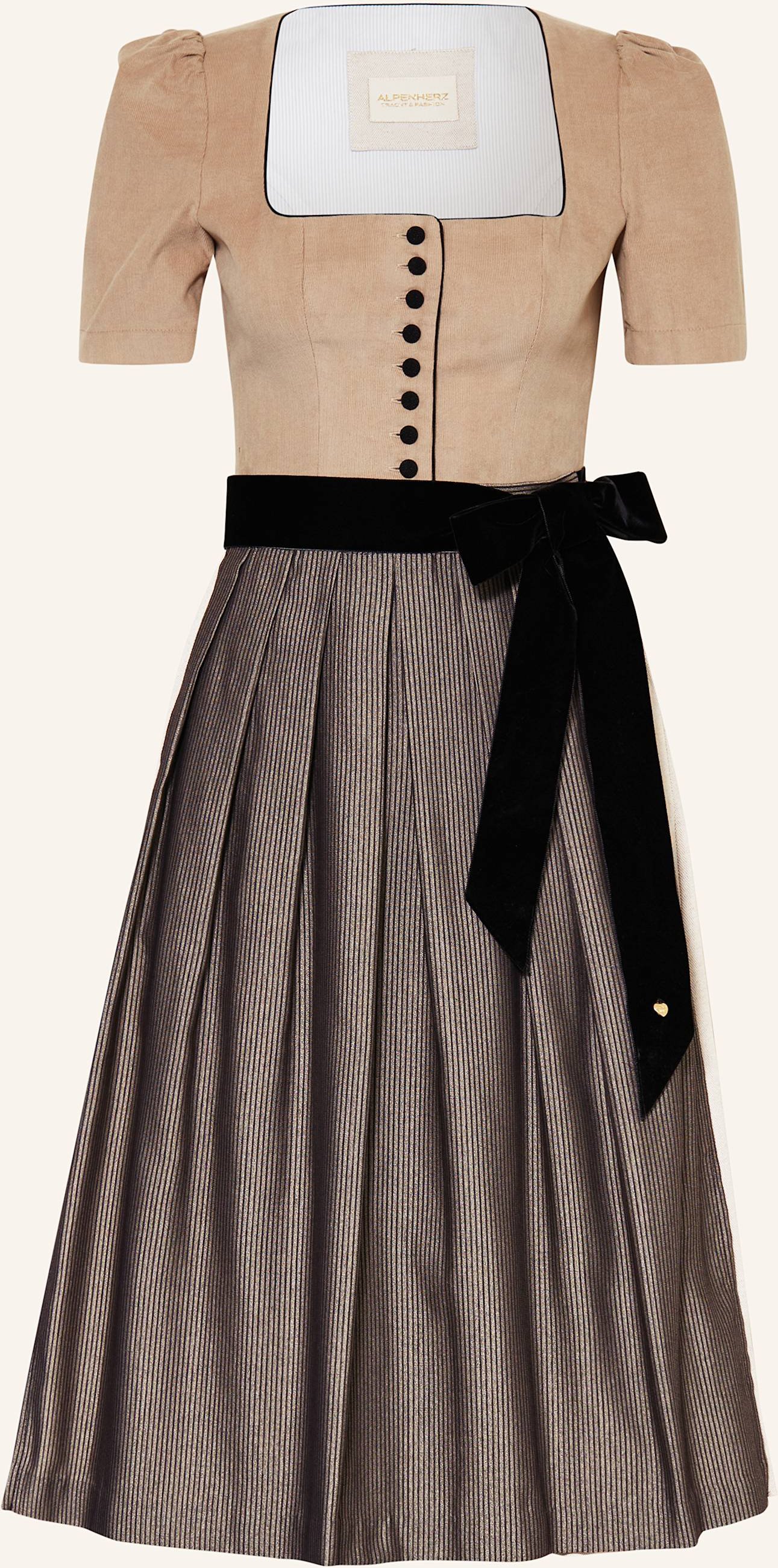 Alpenherz Corddirndl Viola beige