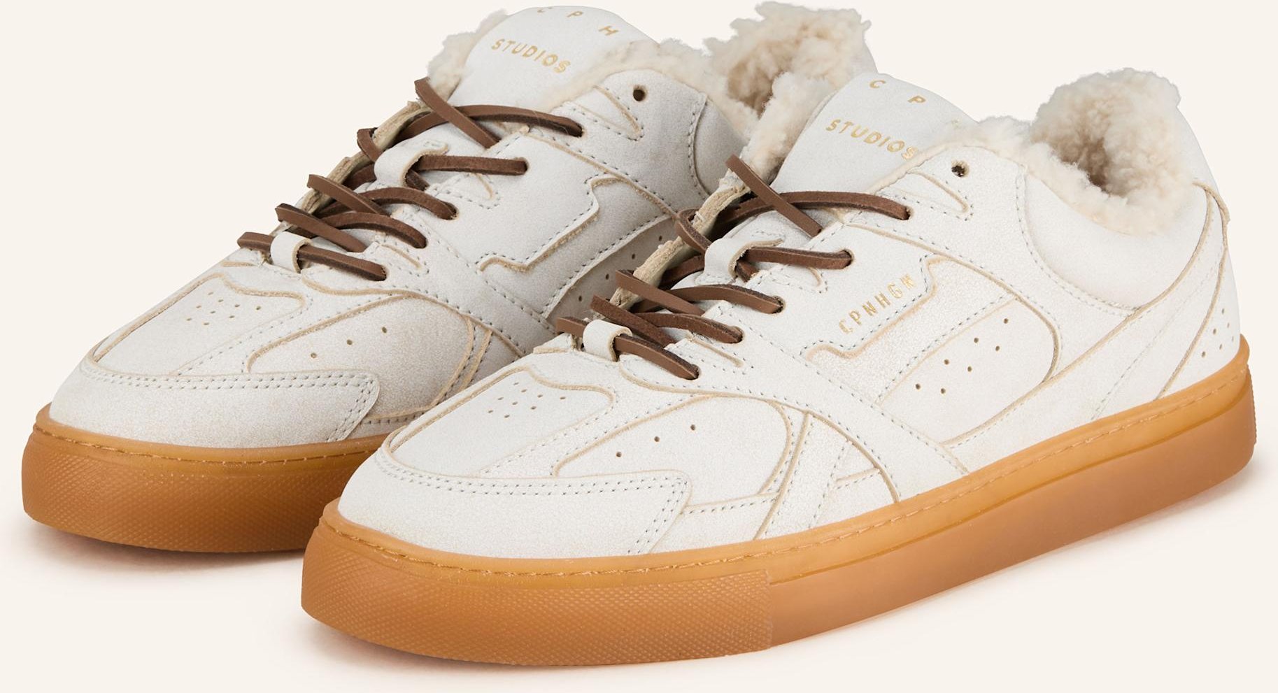 Copenhagen Studios Sneaker cph63 Mit Teddyfell weiss