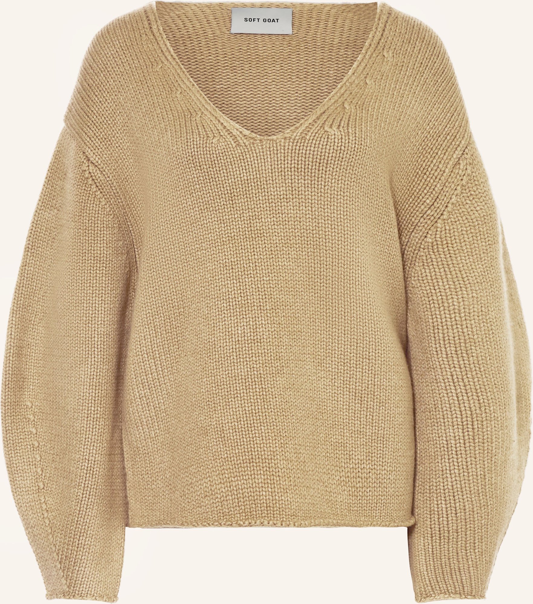 Soft Goat Cashmere-Pullover gruen