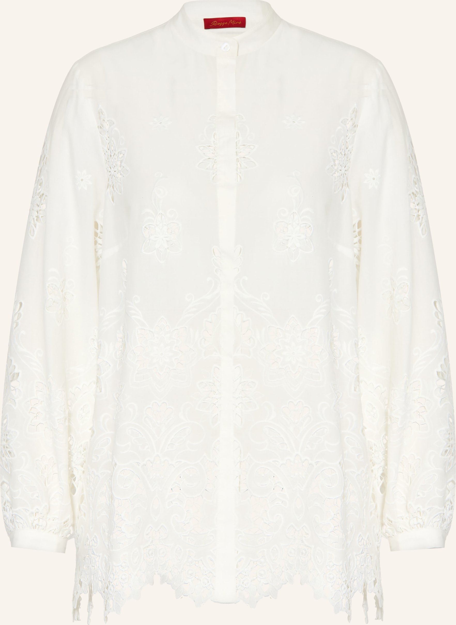 Elena Miro Bluse Aus Lochspitze weiss