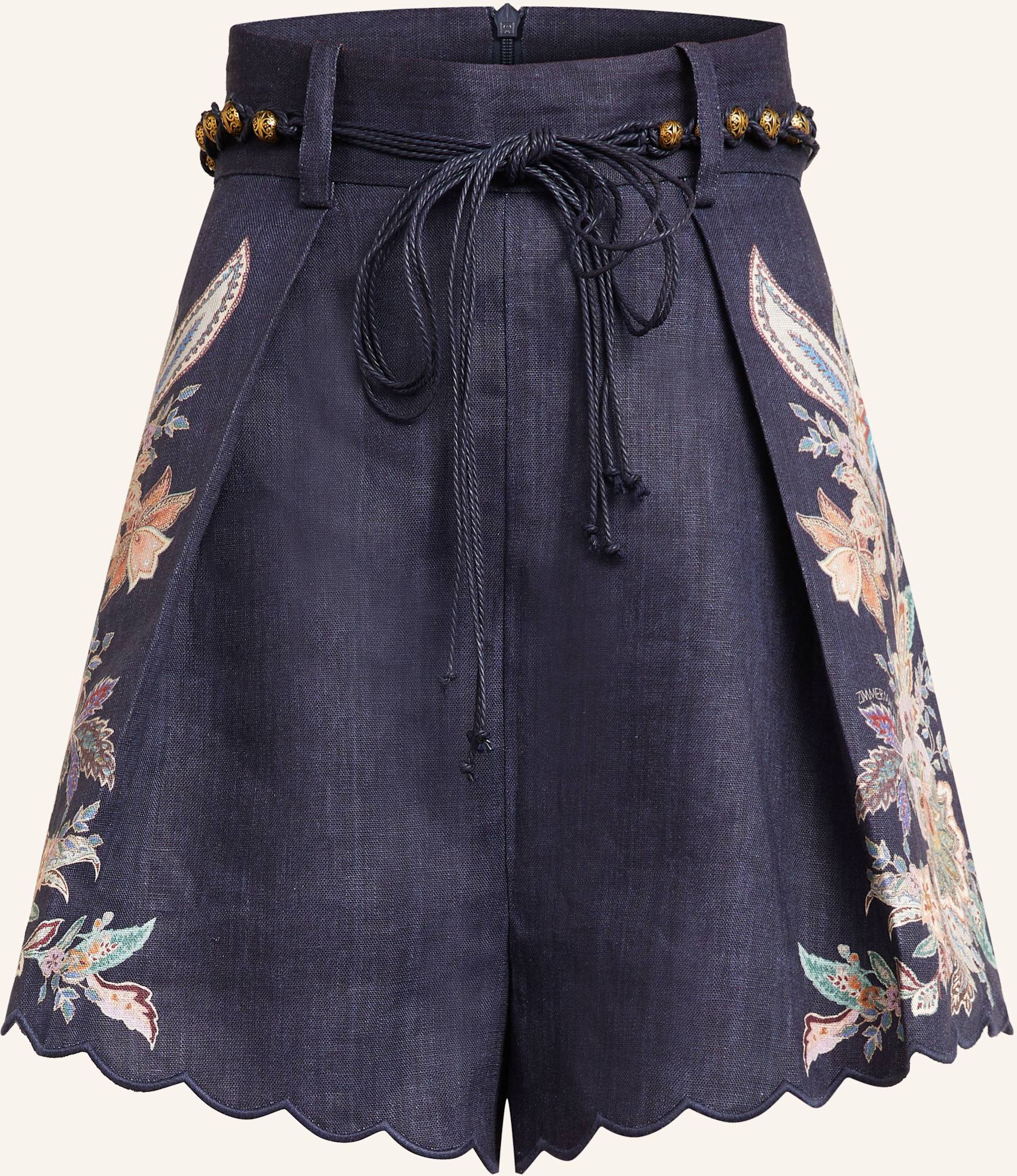 Zimmermann Leinenshorts Rhiannon blau