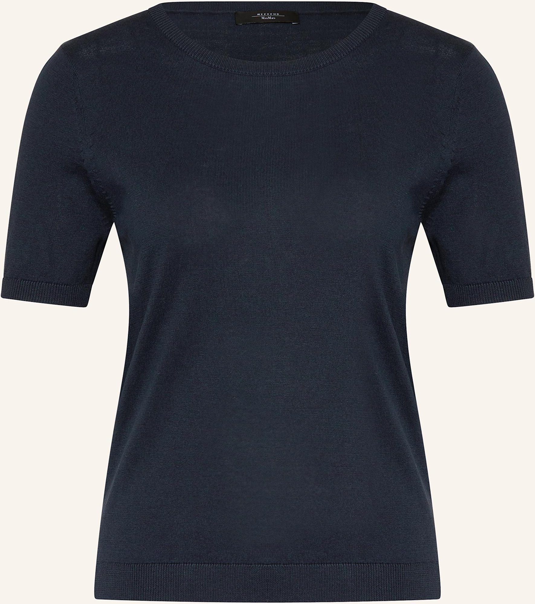 Weekend Max Mara Strickshirt Agro Mit Seide blau