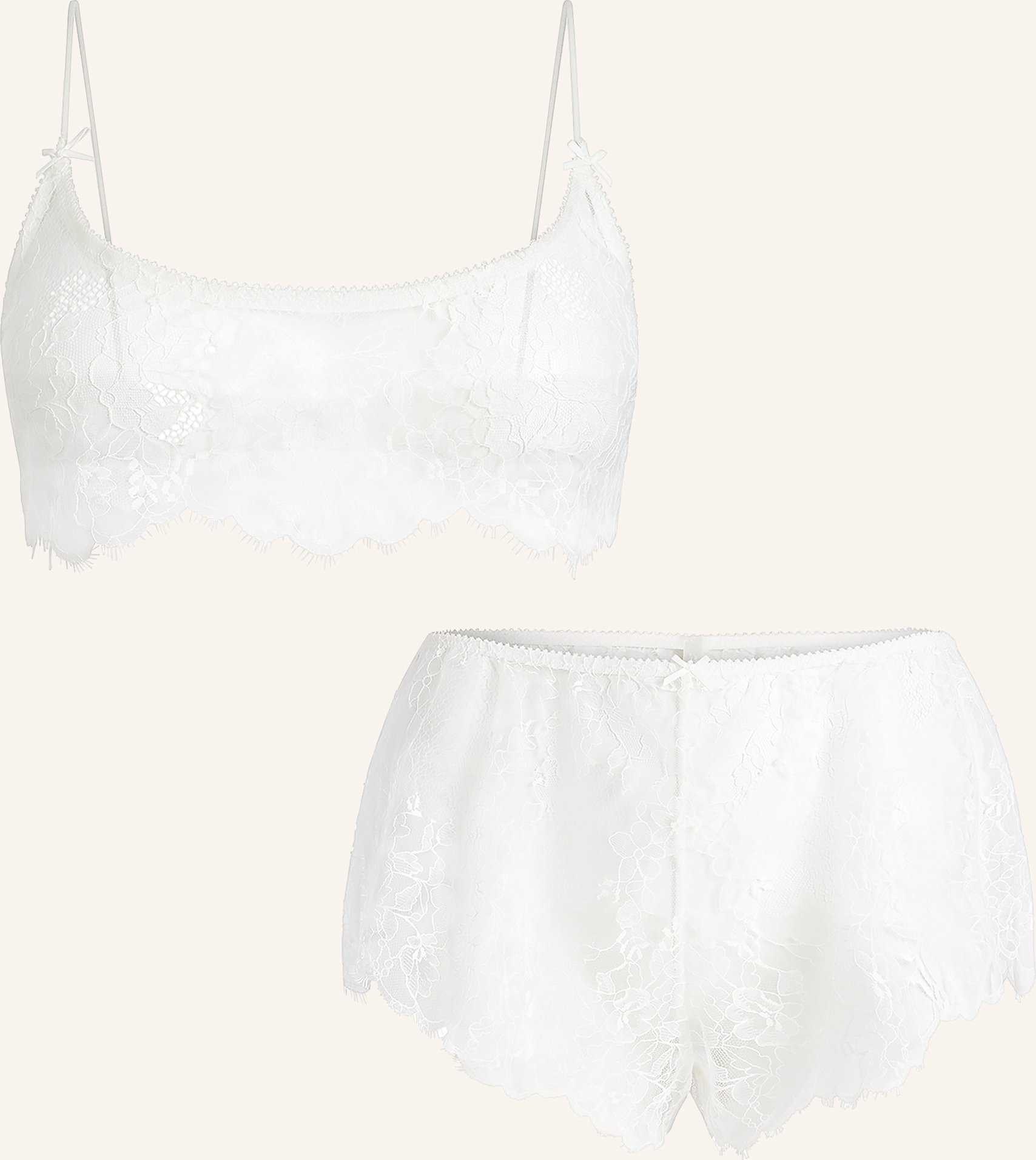 Skims Set Ultra Fine: Bustier Und Panty weiss