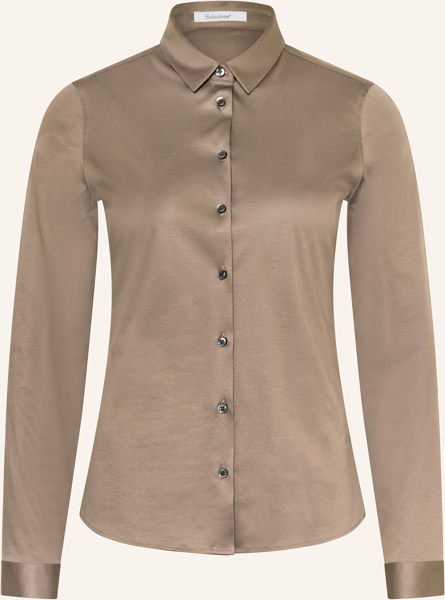 Soluzione Hemdbluse Aus Jersey braun