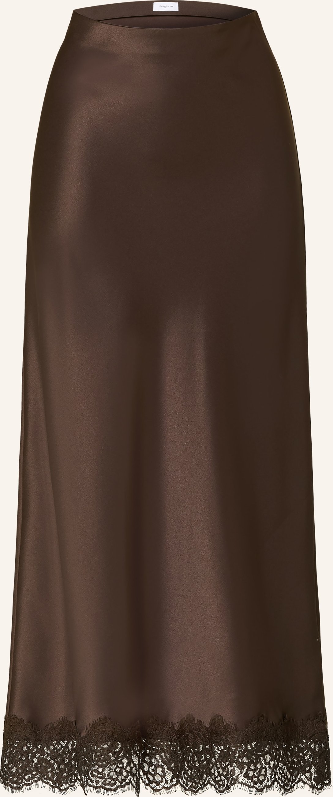 Darling Harbour Satinrock Mit Spitze braun