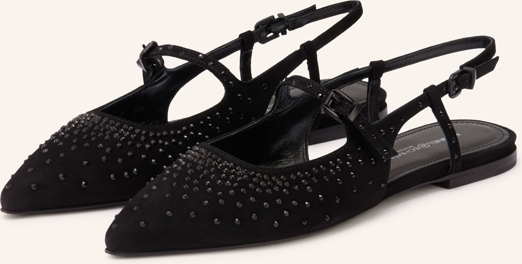 Kennel & Schmenger Slingballerinas Greta Mit Schmucksteinen schwarz
