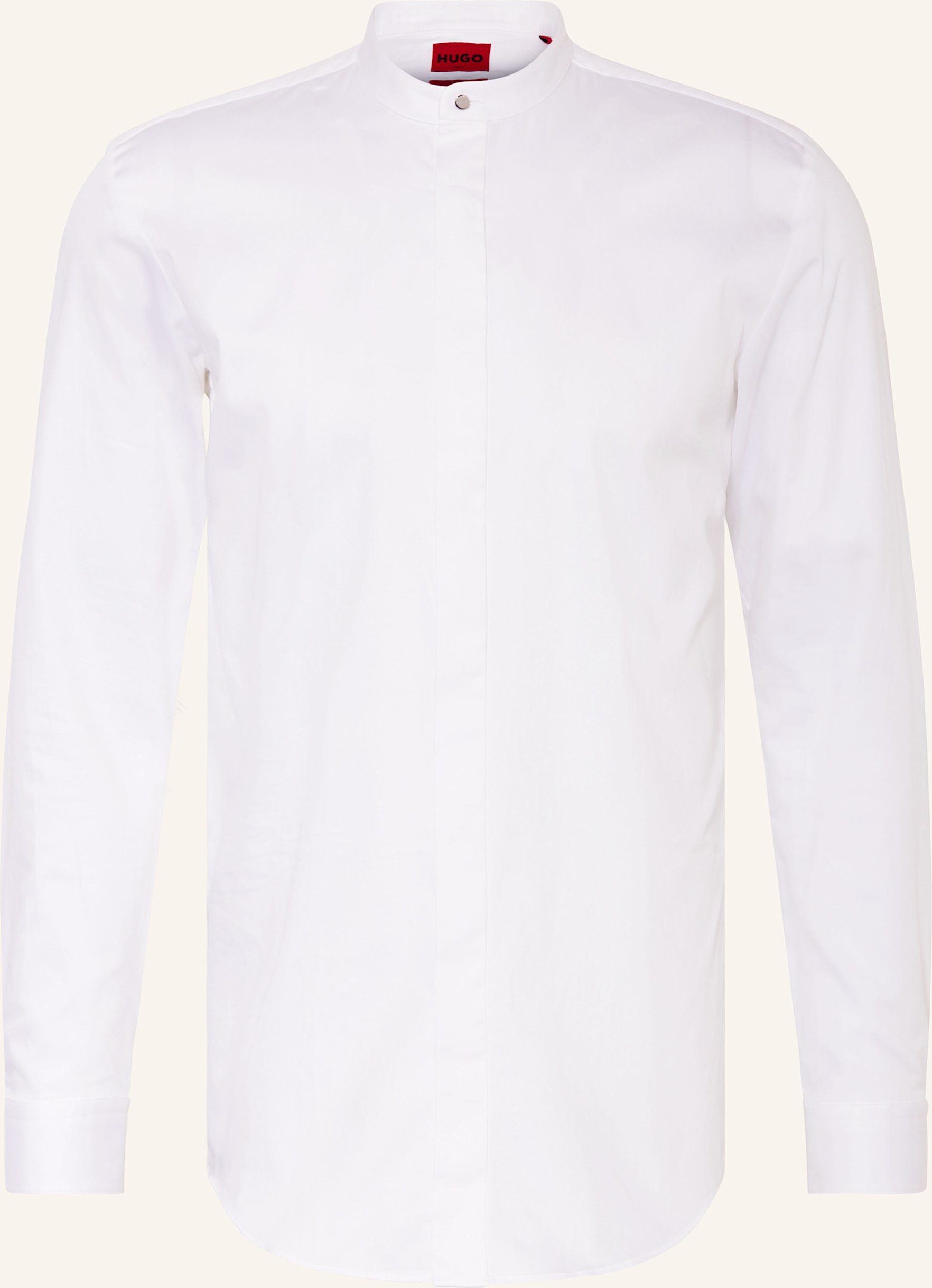 Hugo Hemd Kaleb Slim Fit Mit Stehkragen weiss