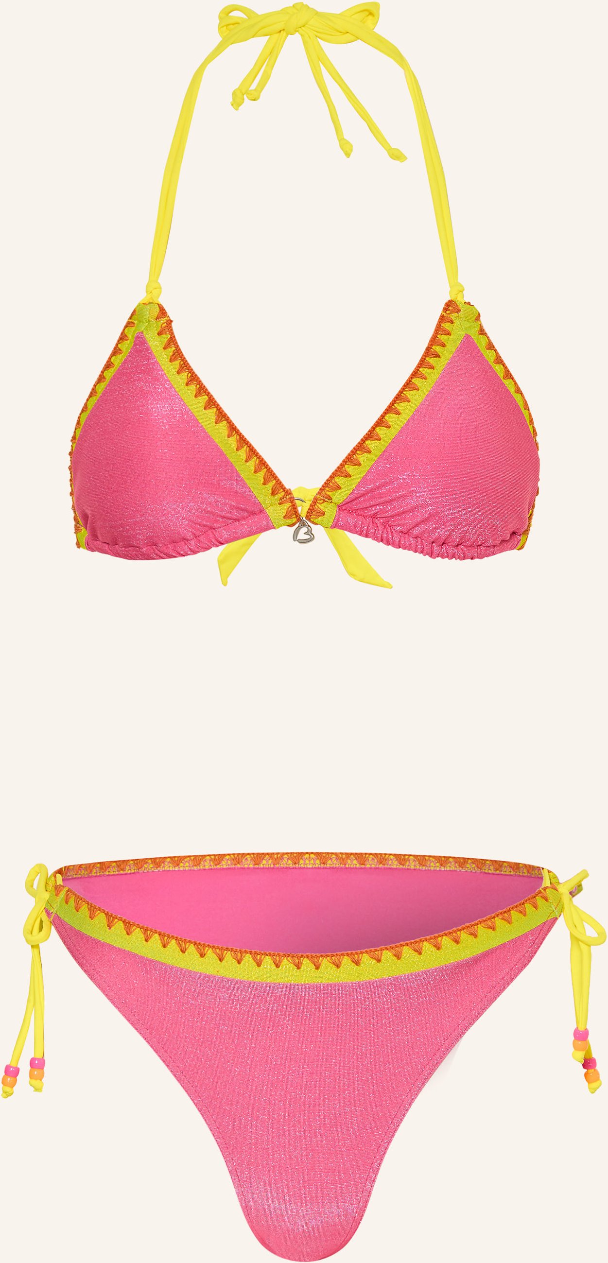 Banana Moon Triangel-Bikini Blucostora Shin Mit Glitzergarn rosa
