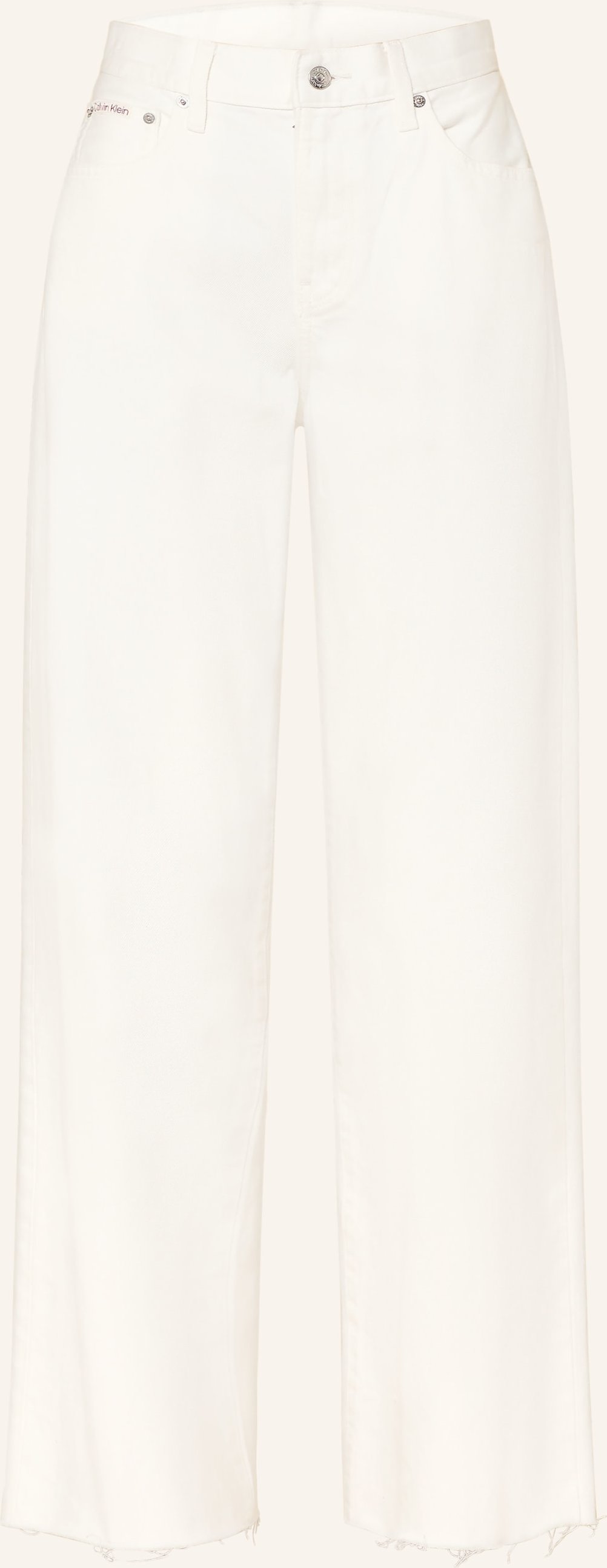 Calvin Klein Jeans Wide Leg Jeans weiss