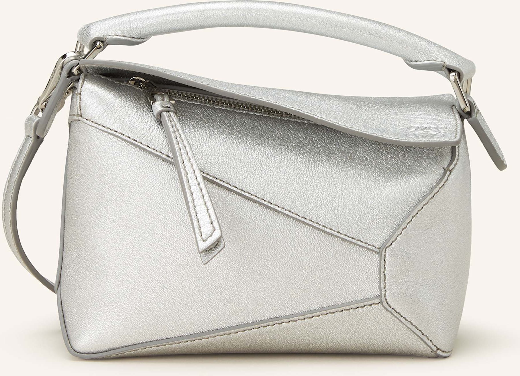 Loewe Umhängetasche Puzzle Edge Mini silber