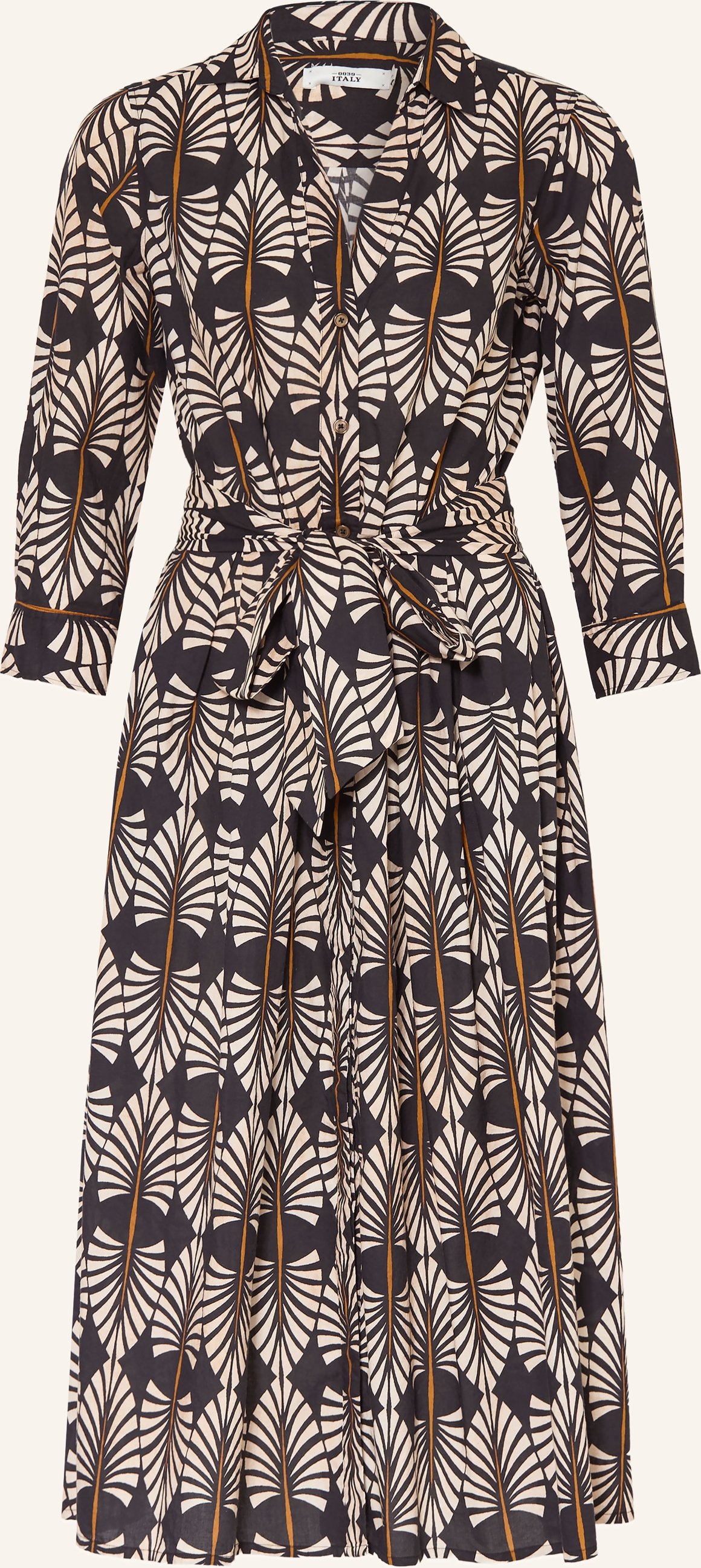 0039 Italy Hemdblusenkleid Julene Mit 3/4-Arm schwarz