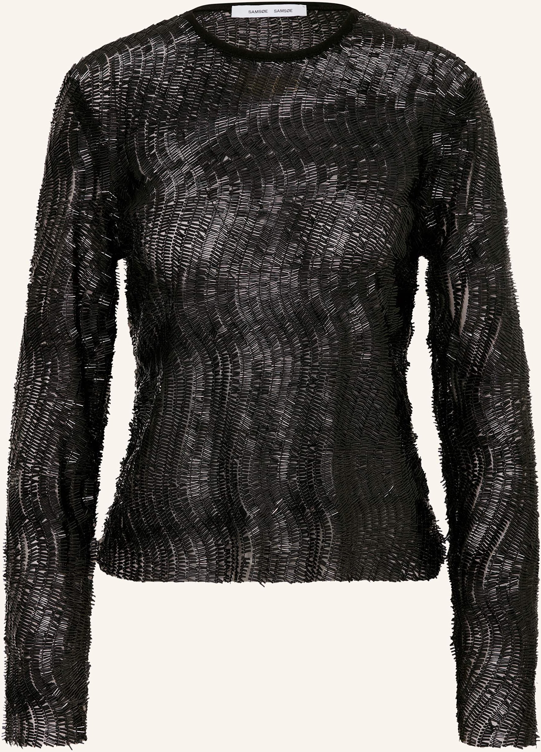 Samsøe Samsøe Blusenshirt Saruby Mit Pailletten schwarz