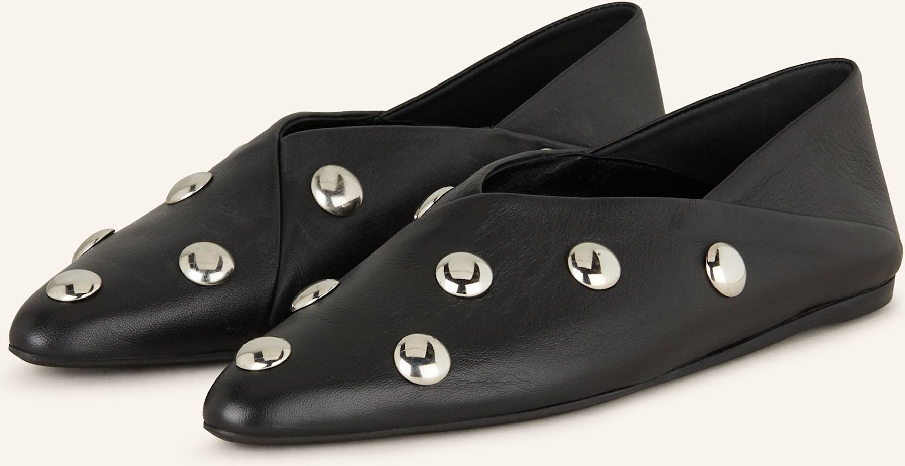 Thumbnail - Closed Ballerinas Mit Nieten schwarz