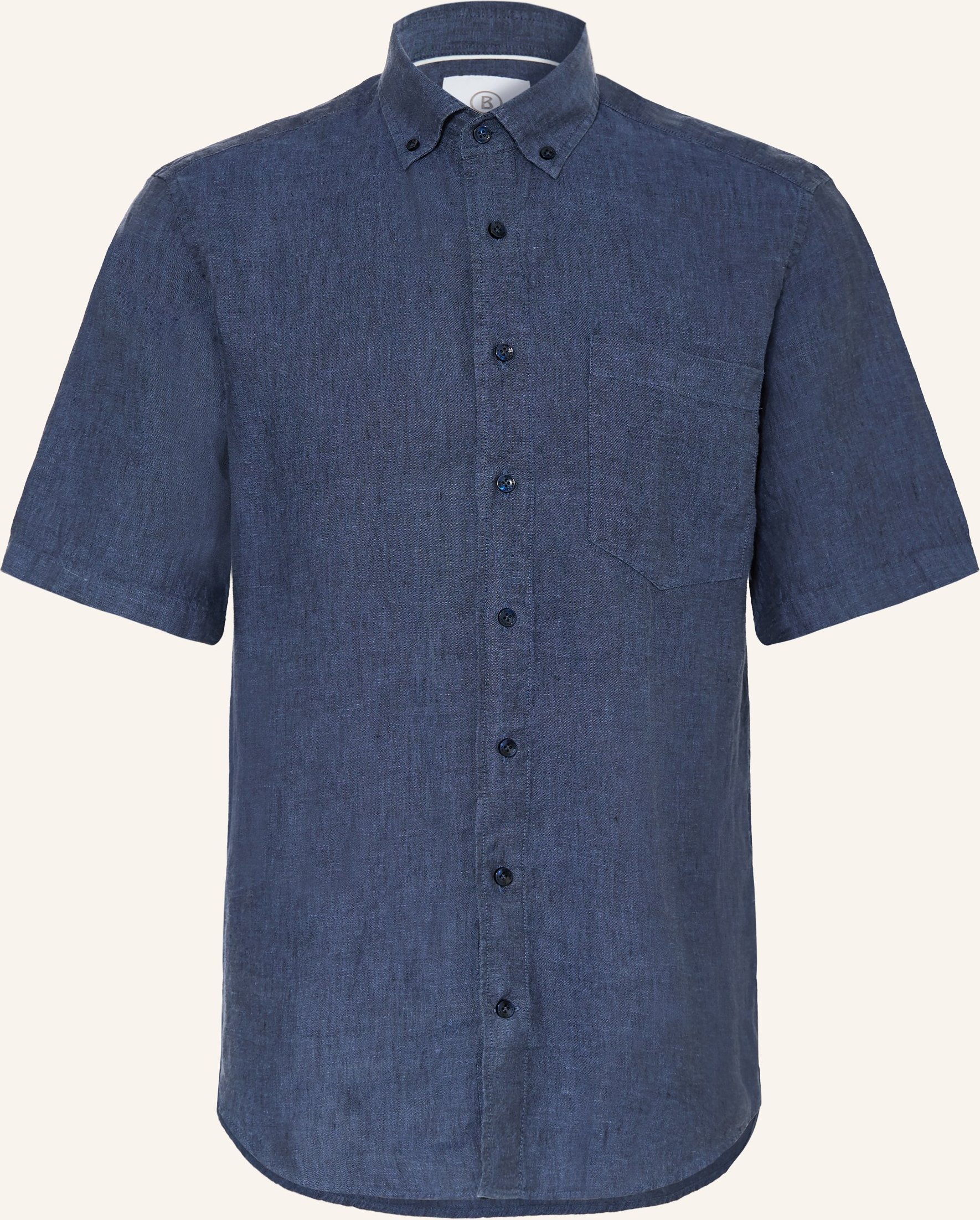 Bogner Kurzarm-Hemd Lykos-5 Comfort Fit Aus Leinen blau