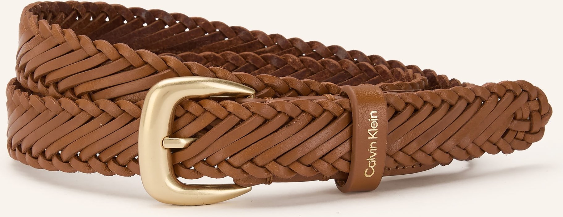 Calvin Klein Flechtgürtel Aus Leder braun