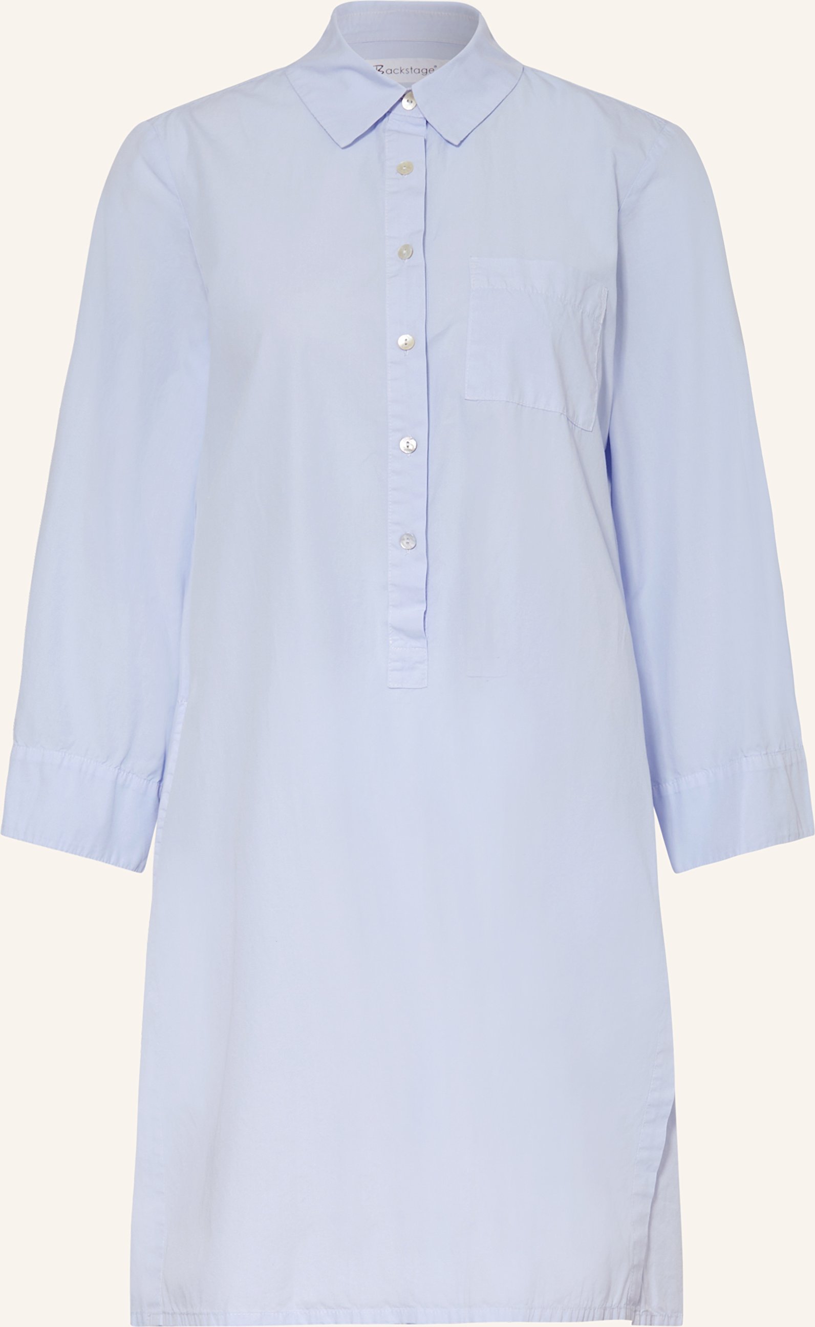 Backstage Hemdblusenkleid Melinda Mit 3/4-Arm blau