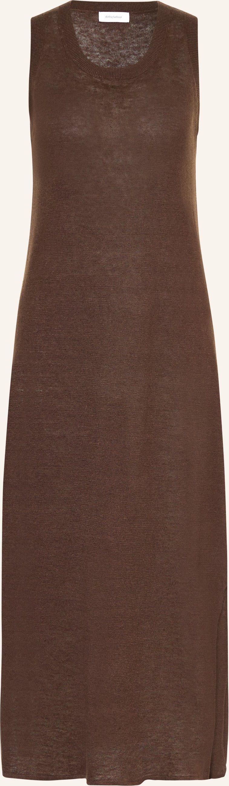 Darling Harbour Strickkleid Aus Leinen braun