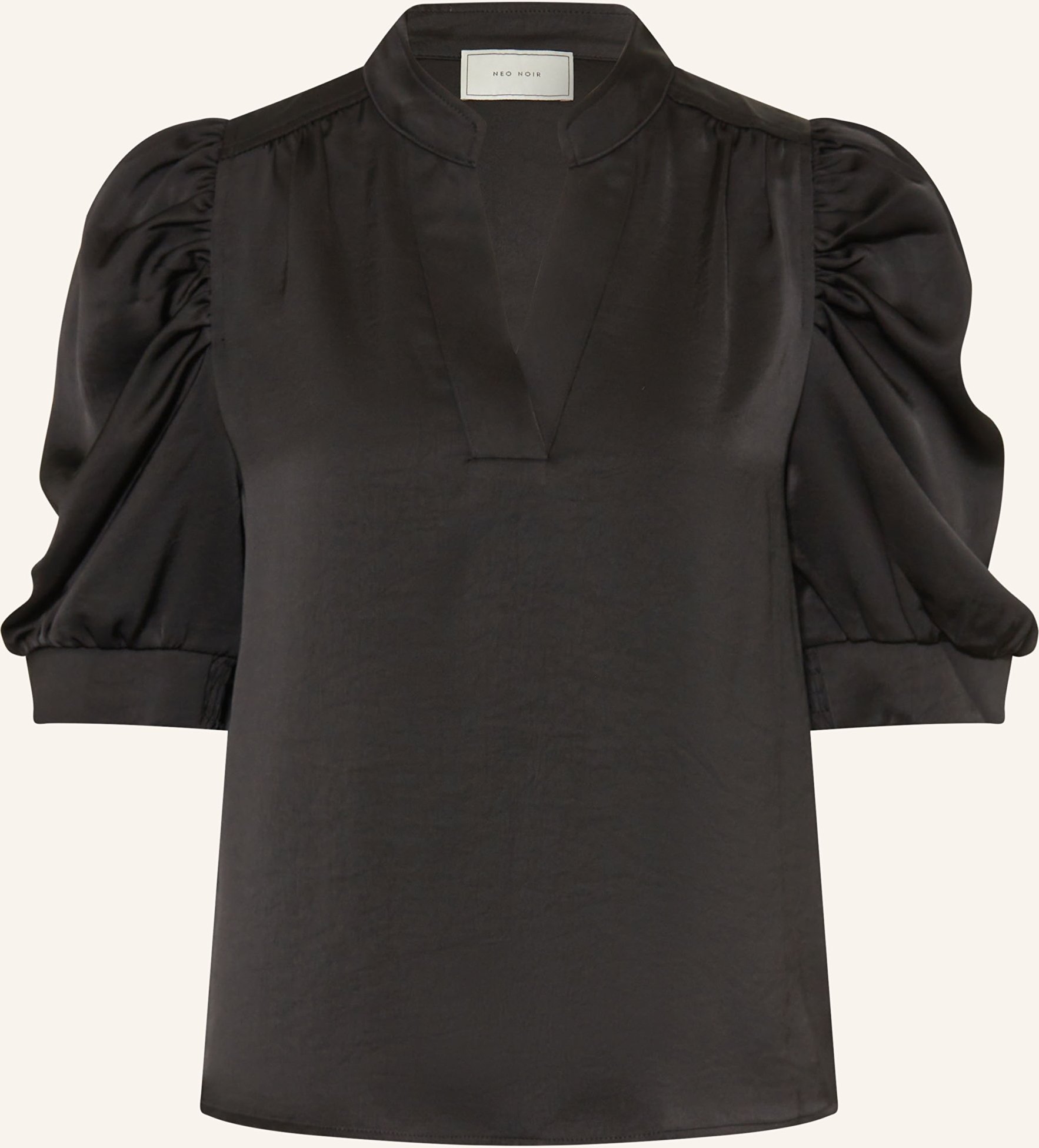Neo Noir Blusenshirt Roella Aus Satin schwarz