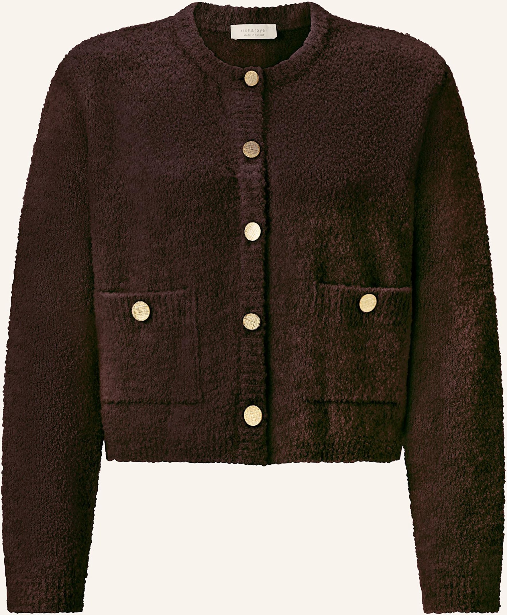 Rich & Royal Kastenjacke Aus Bouclé braun