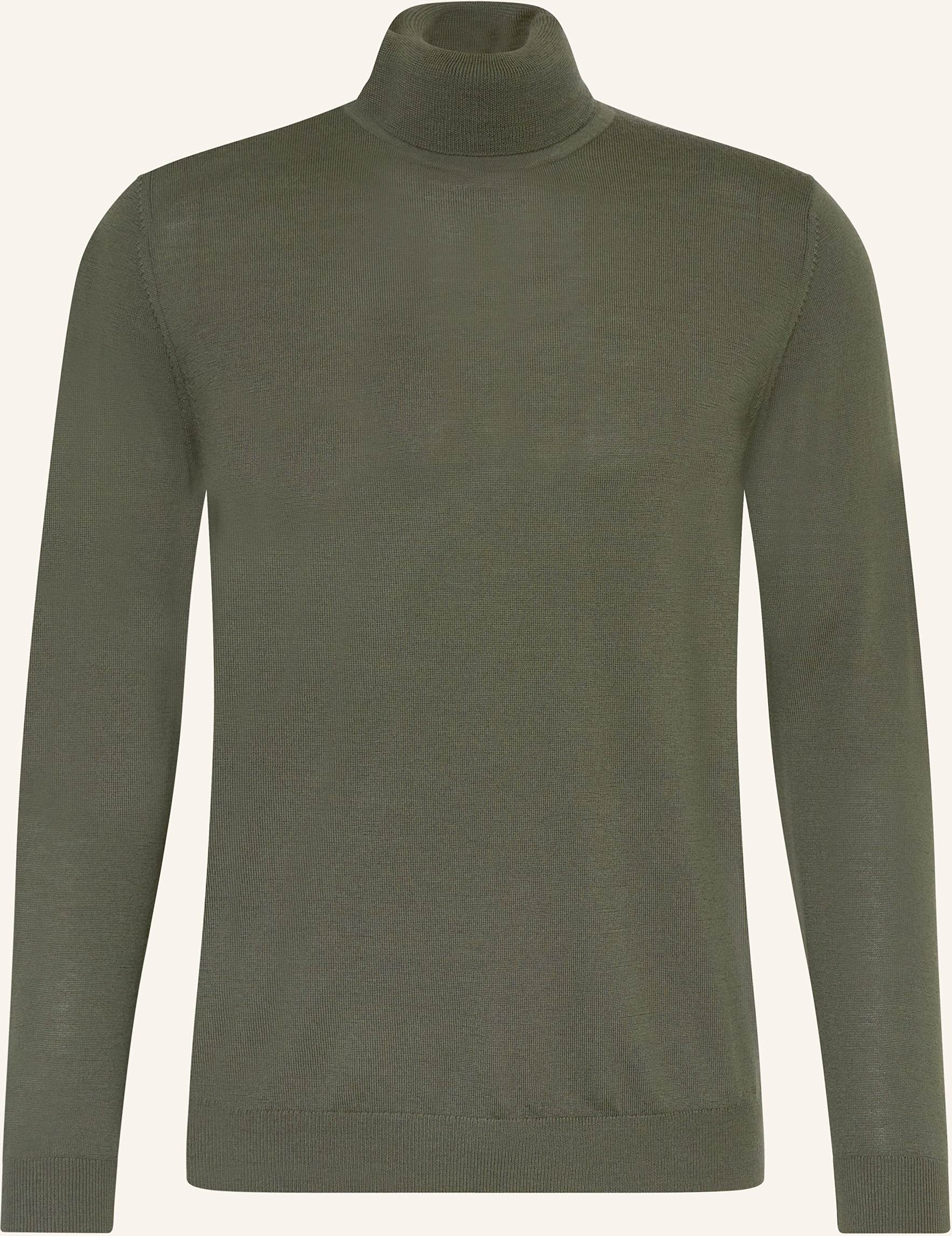 Thumbnail - Paul Rollkragenpullover Aus Merinowolle gruen