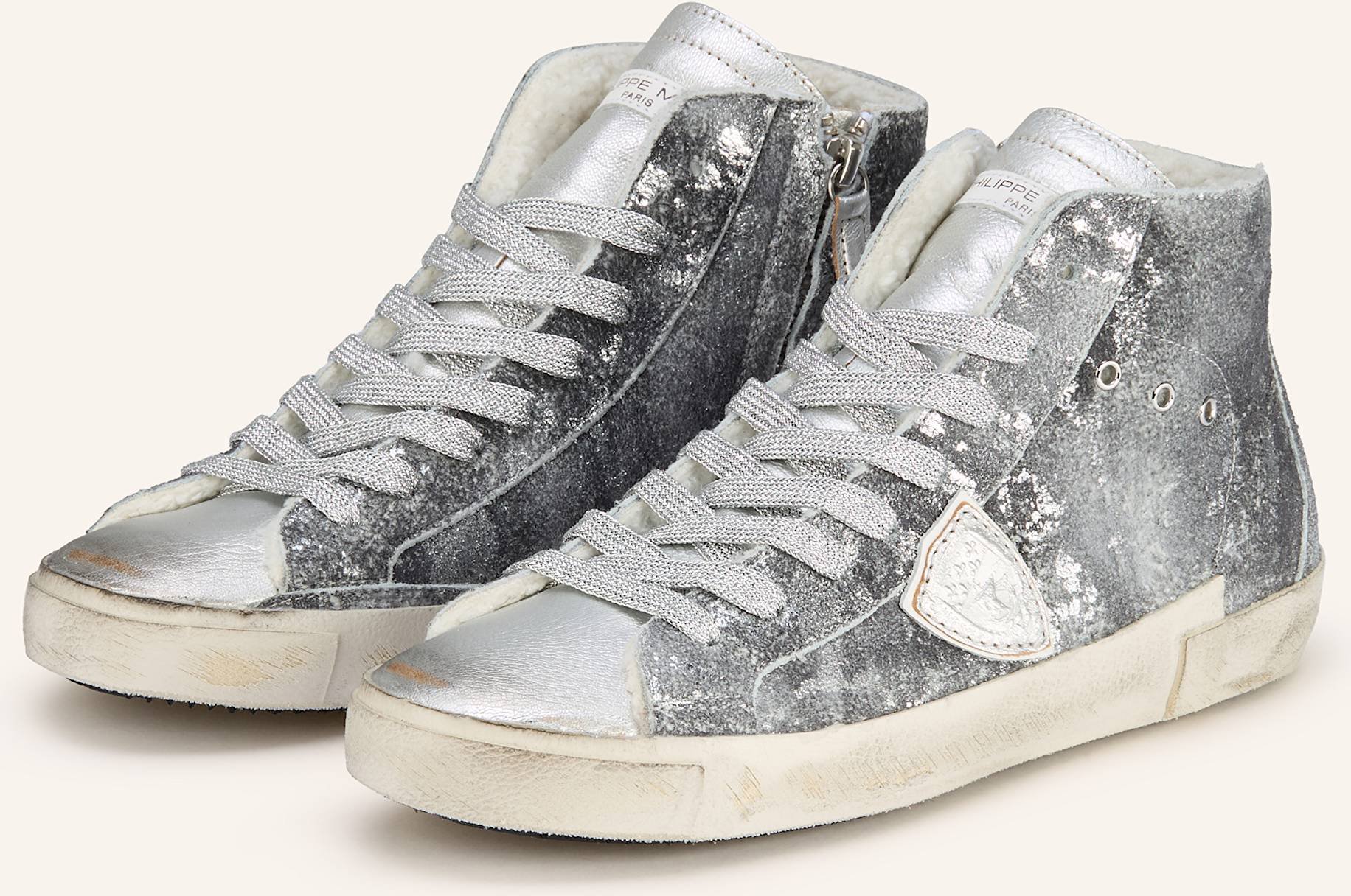 Philippe Model Hightop-Sneaker silber