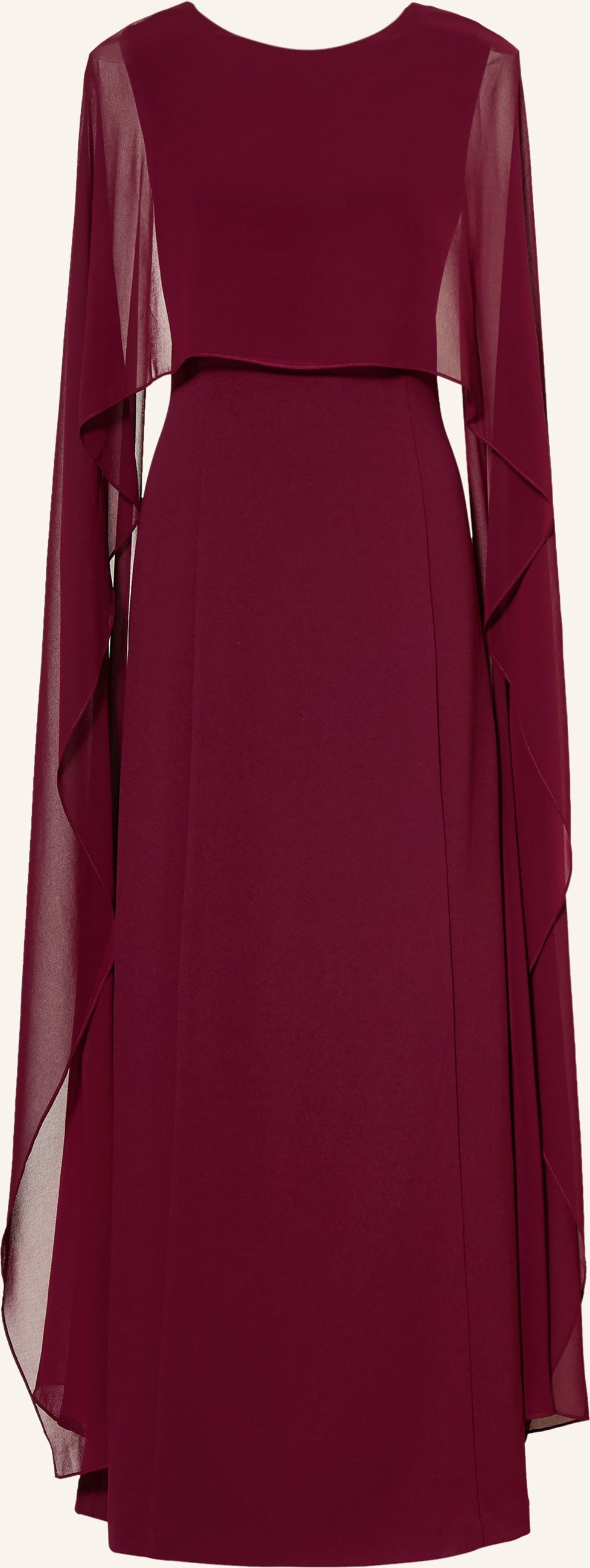 Apart Abendkleid Im Materialmix rot