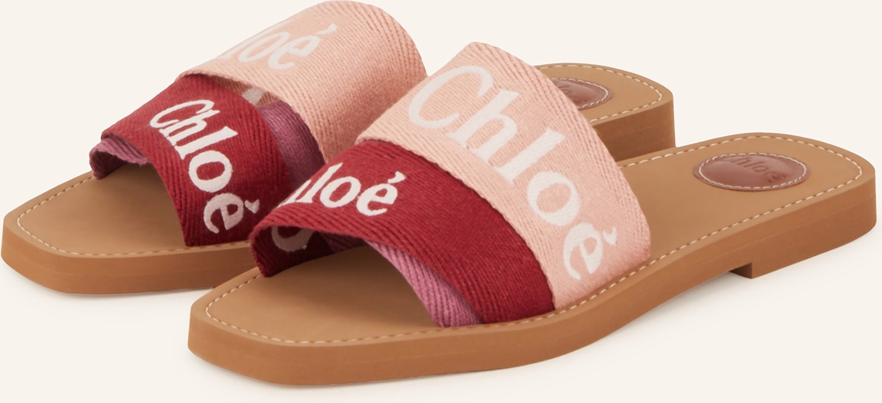 Chloé Pantoletten Woody rosa