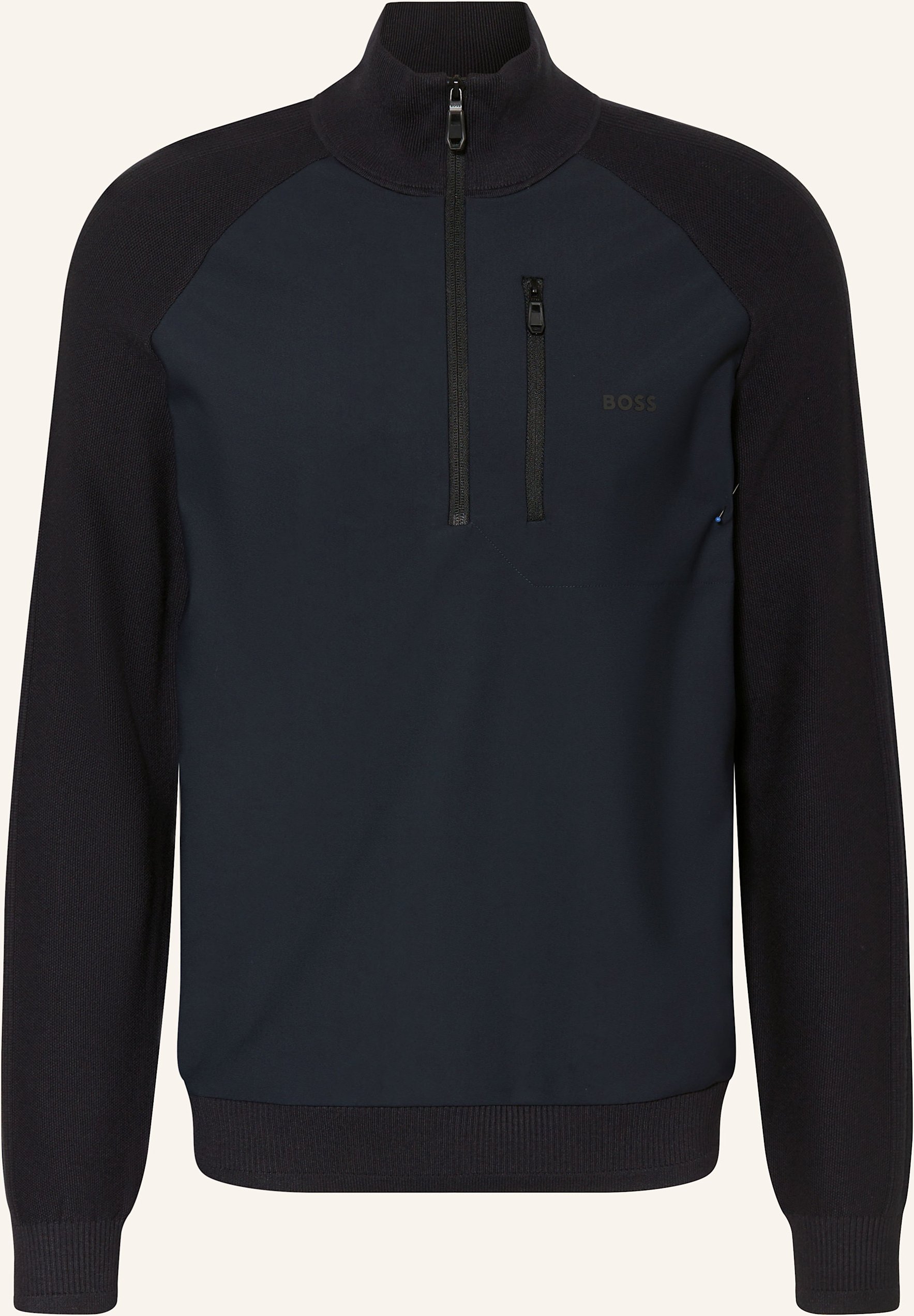 Boss Troyer Civic Im Materialmix blau