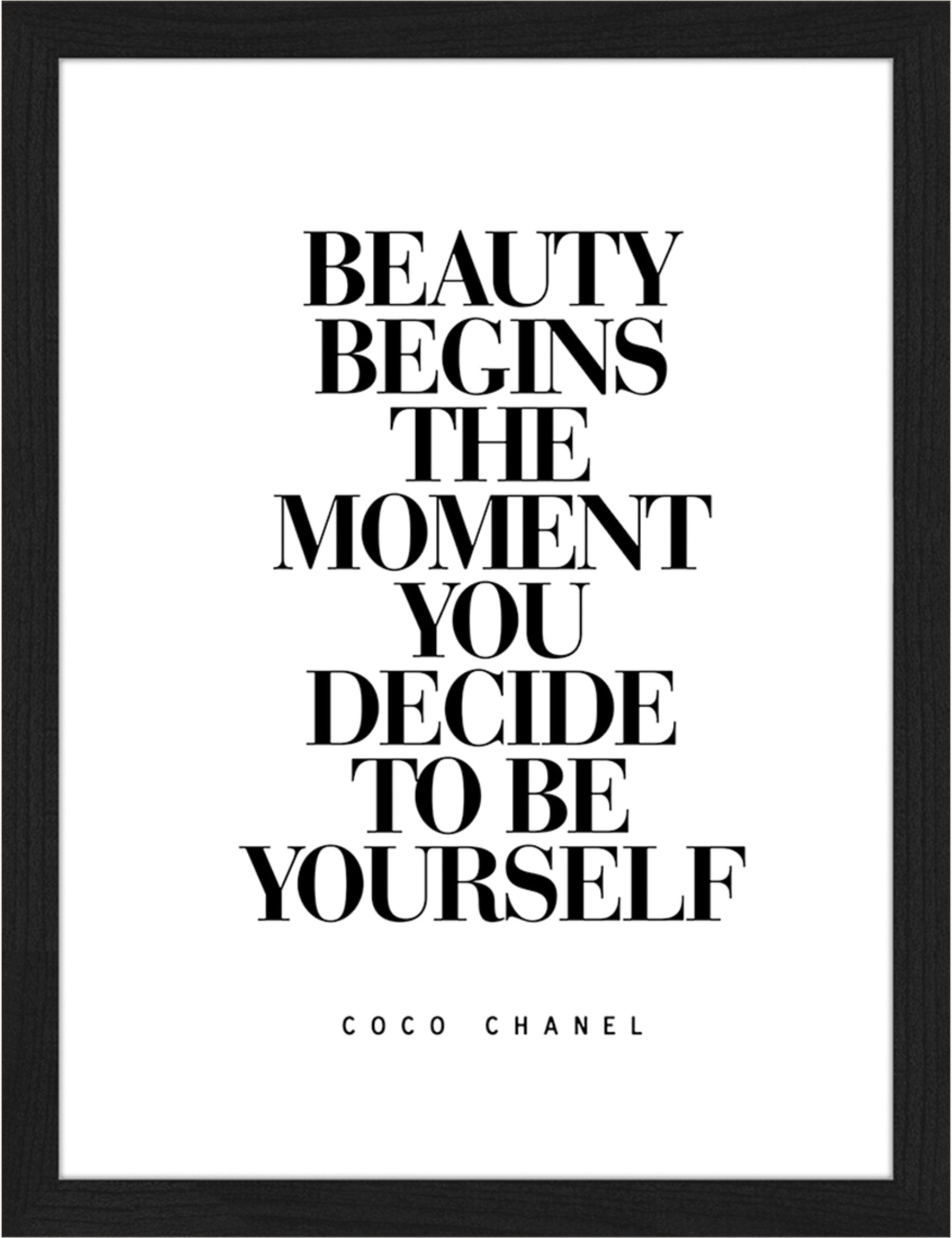 Liv Corday Wandbild Schönheit By Coco Mit Rahmen schwarz