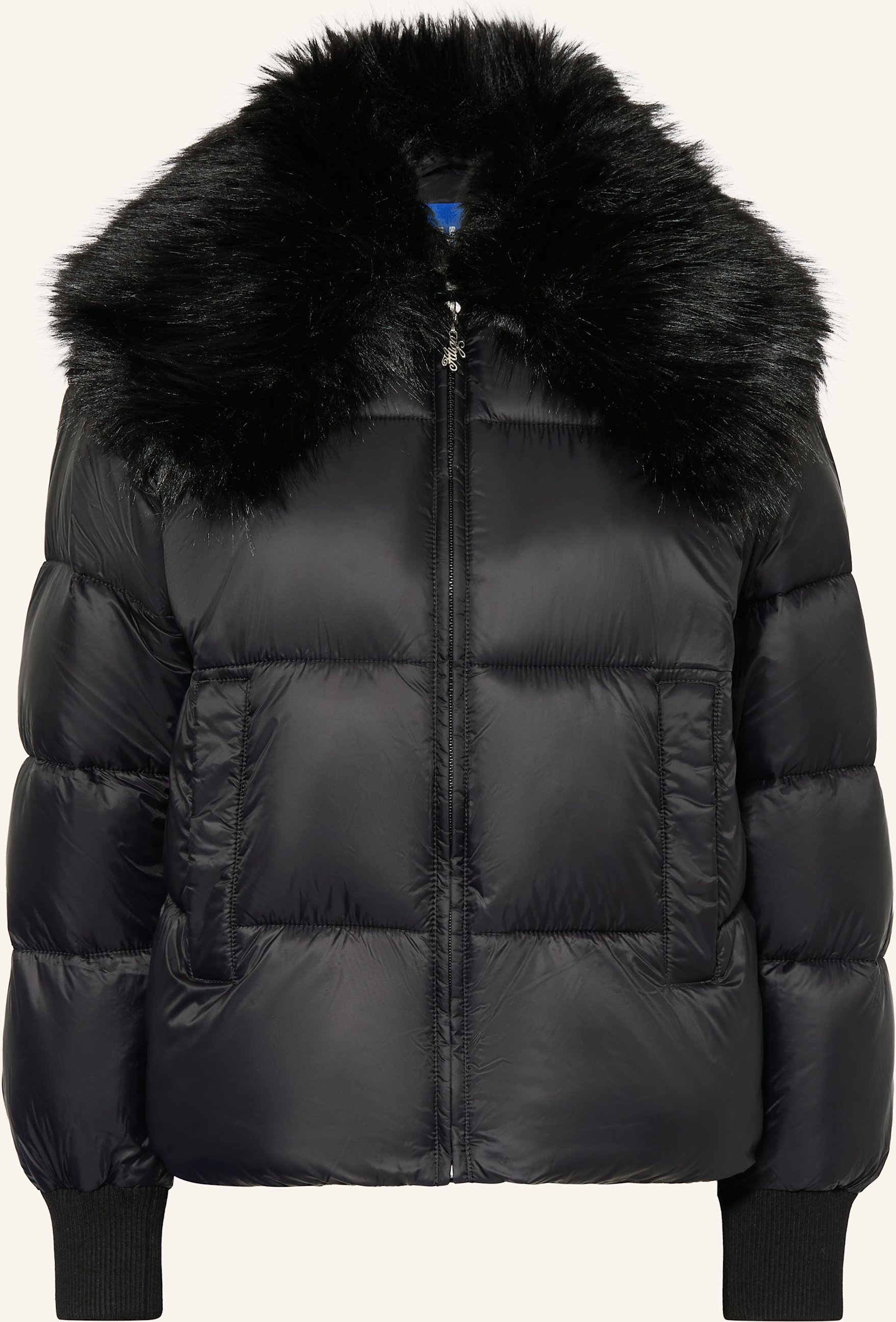 Hugo Schlupfjacke Fuji Mit Abnehmbarem Kunstfell schwarz