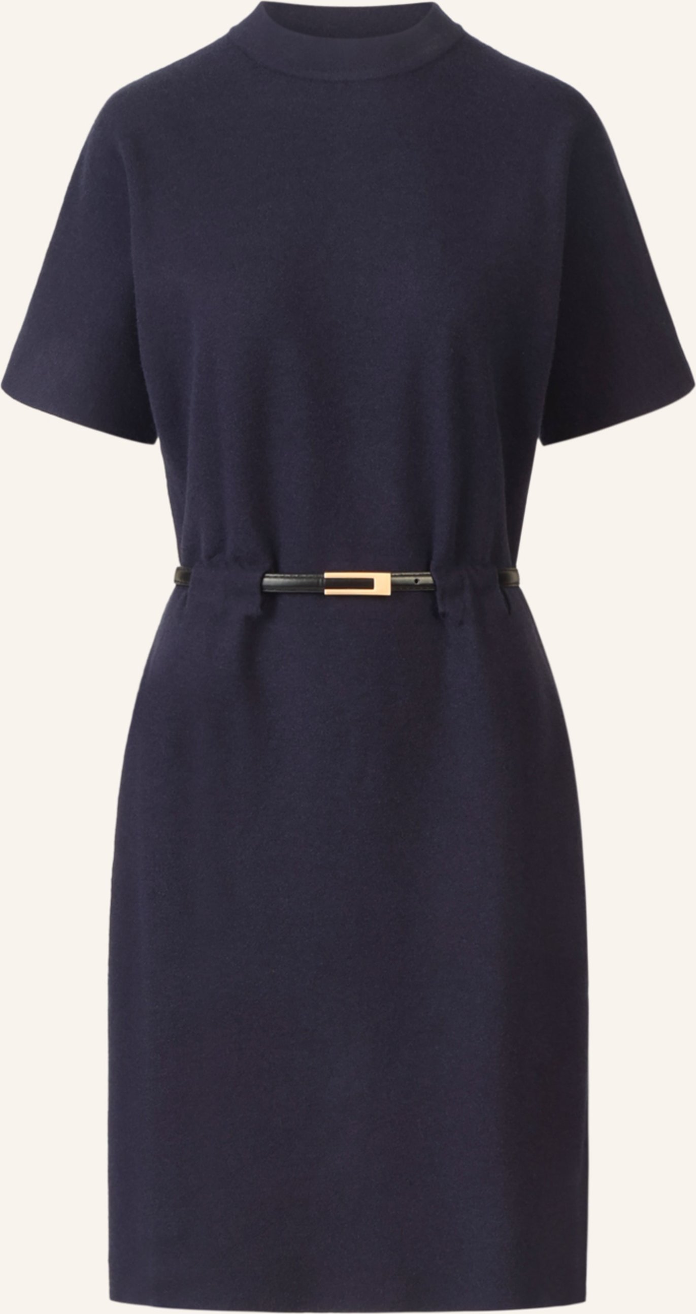 Apart Strickkleid Mit Gürtel blau