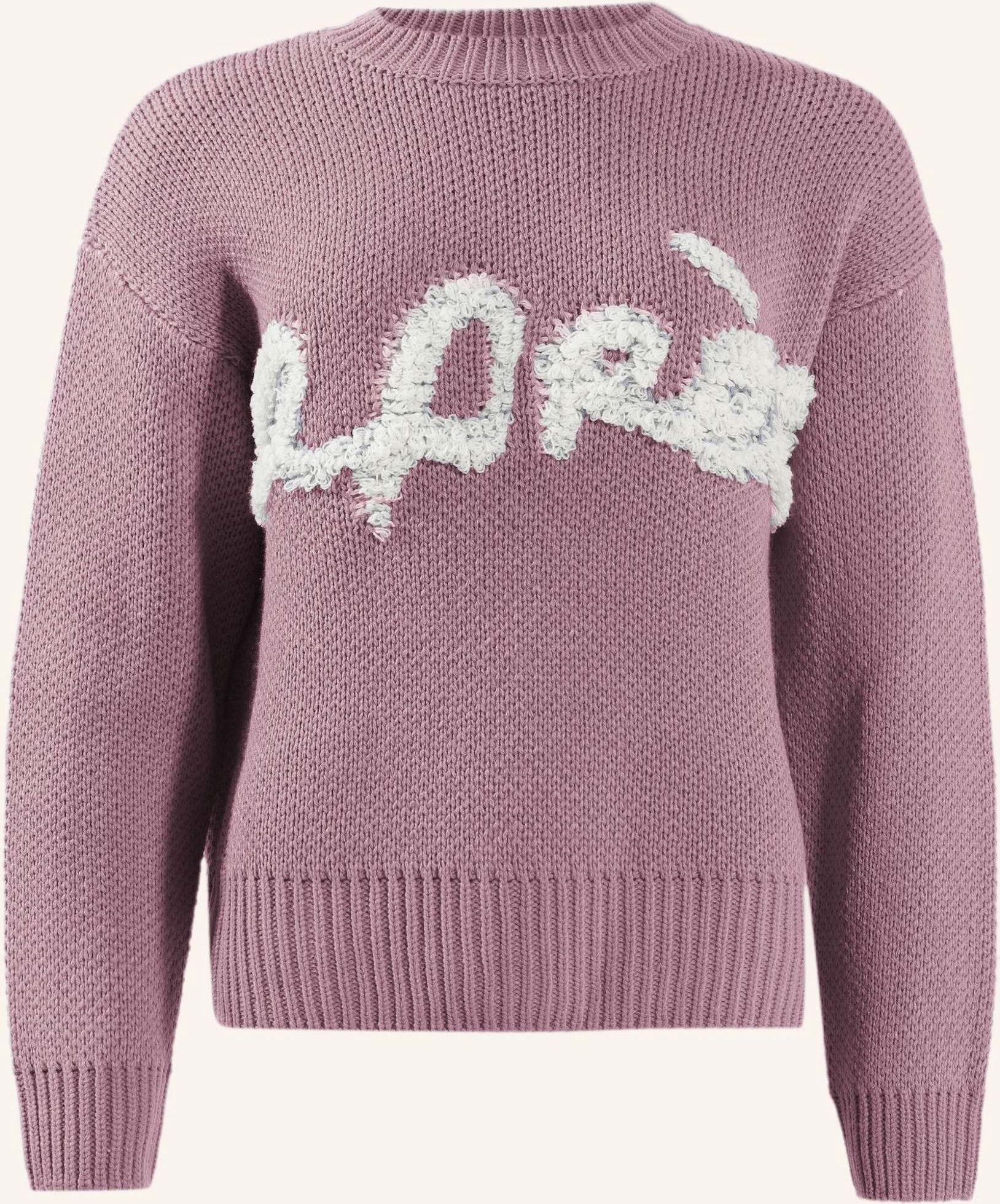 Adlysh Strickpullover Mit Aprés Schriftzug lila