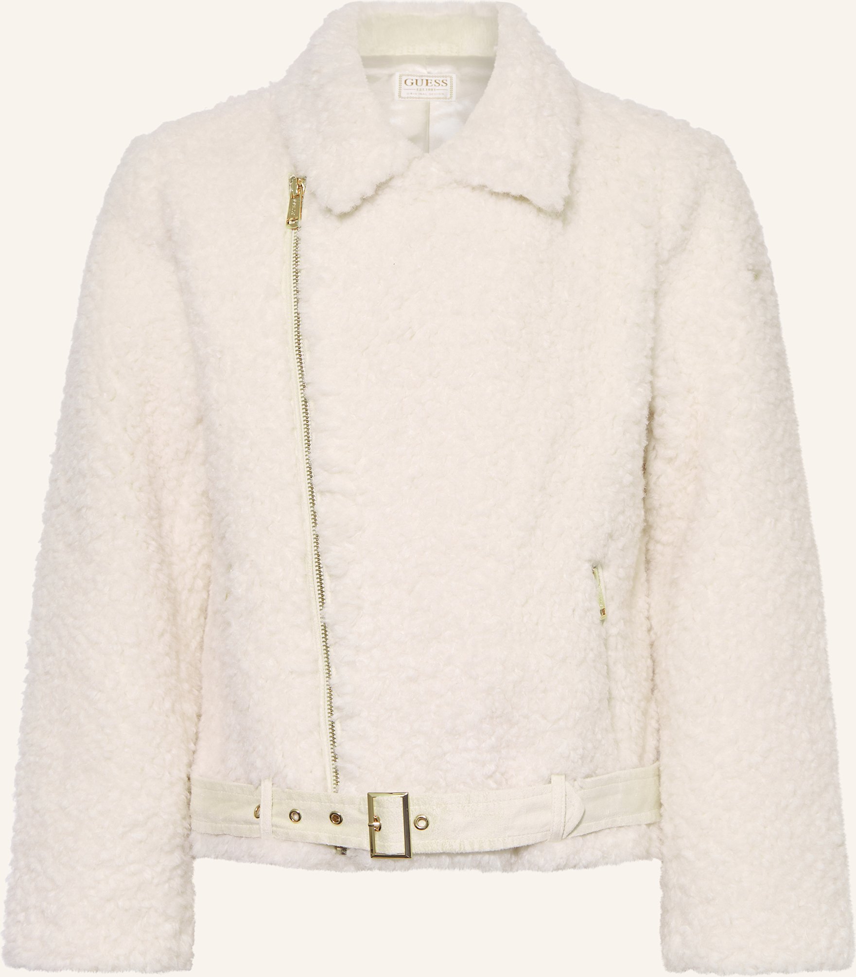 Thumbnail - Guess Teddyfell-Jacke weiss