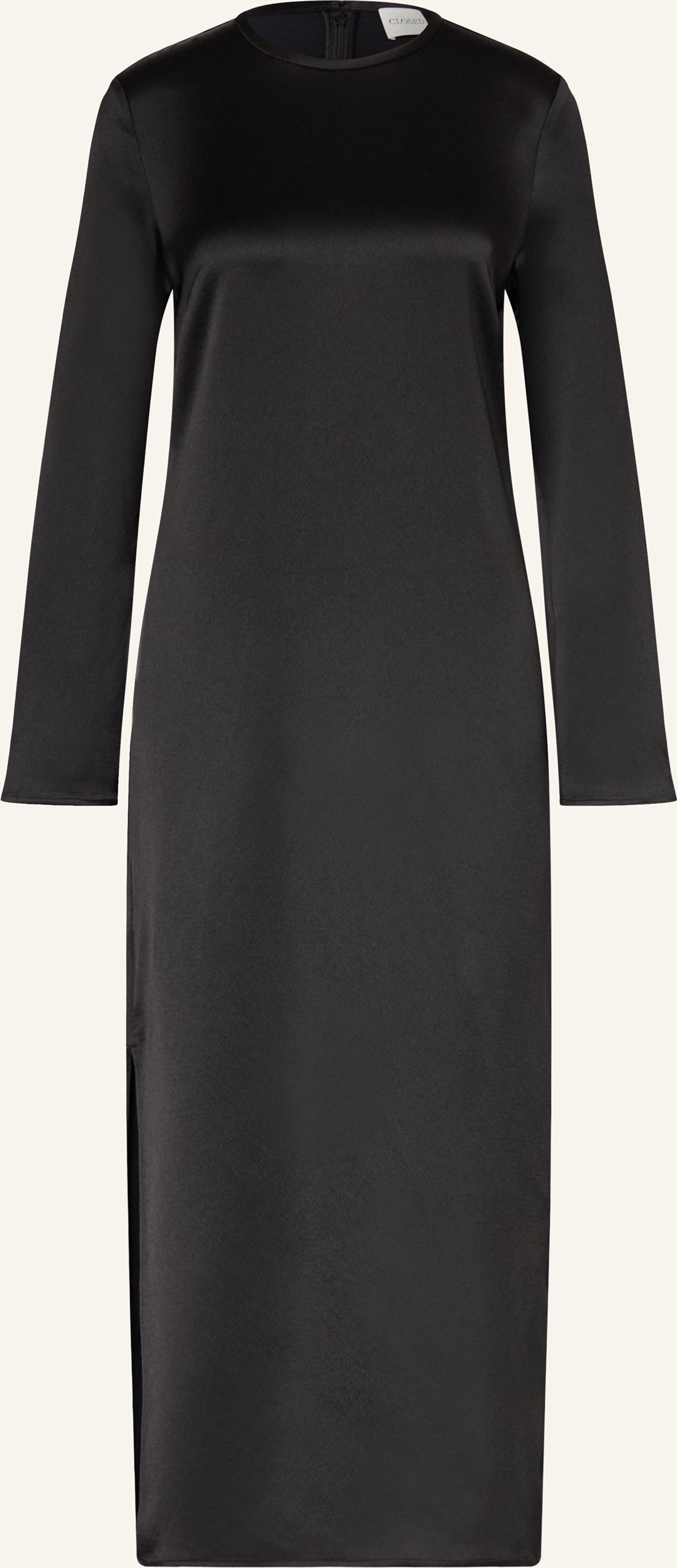 Closed Satinkleid schwarz