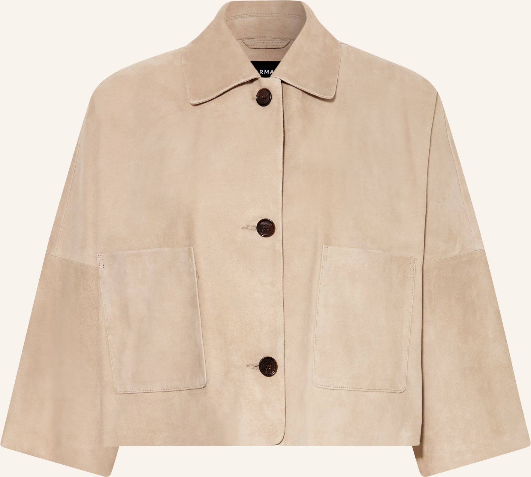 Arma Lederjacke Mit 3/4-Arm beige