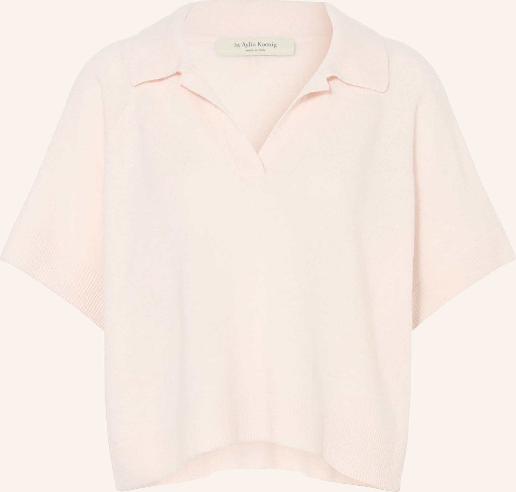 By Aylin Koenig Strick-Poloshirt Erika Aus Merinowolle Mit Cashmere rosa