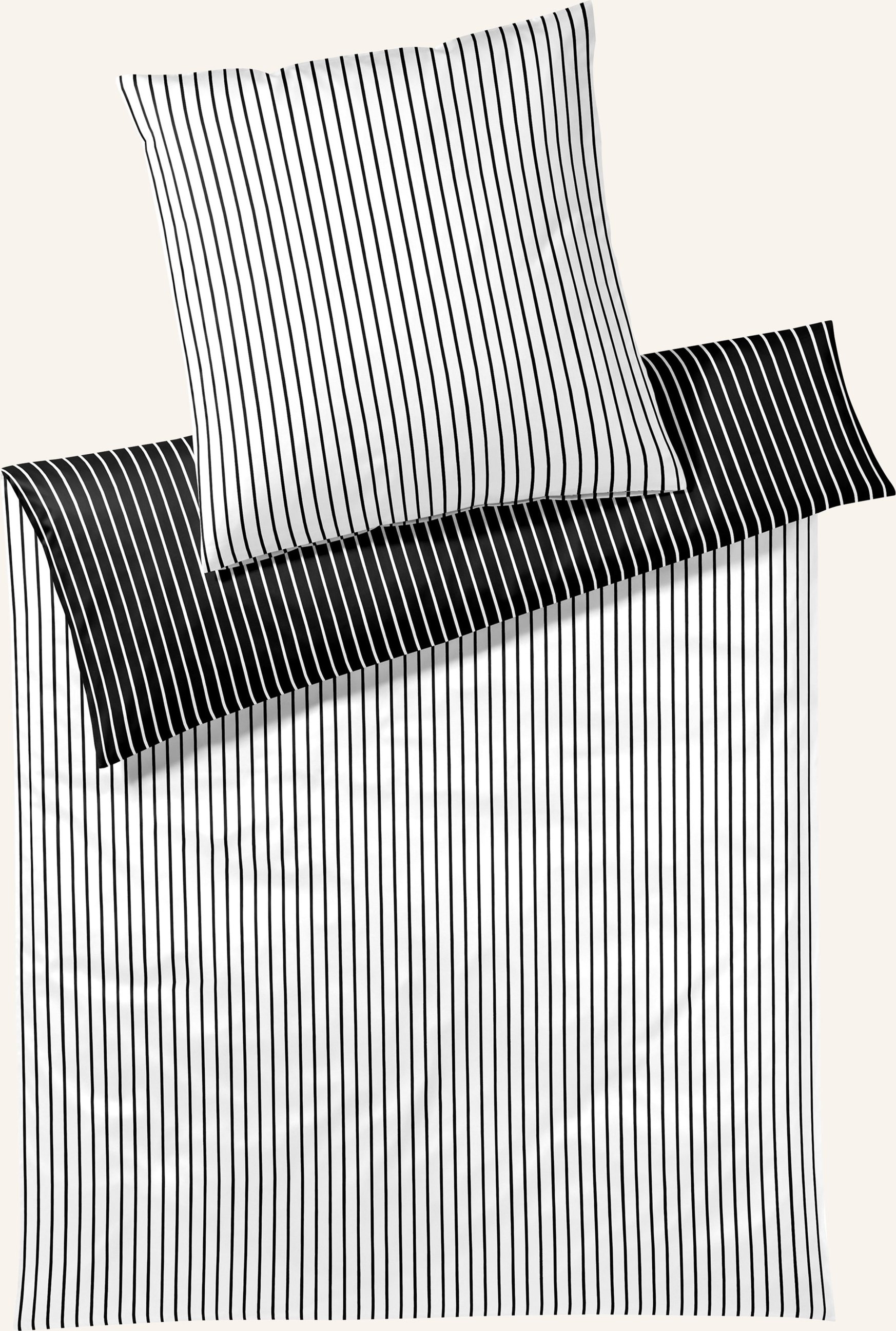 Elegante Bettwäsche Lined Zum Wenden schwarz