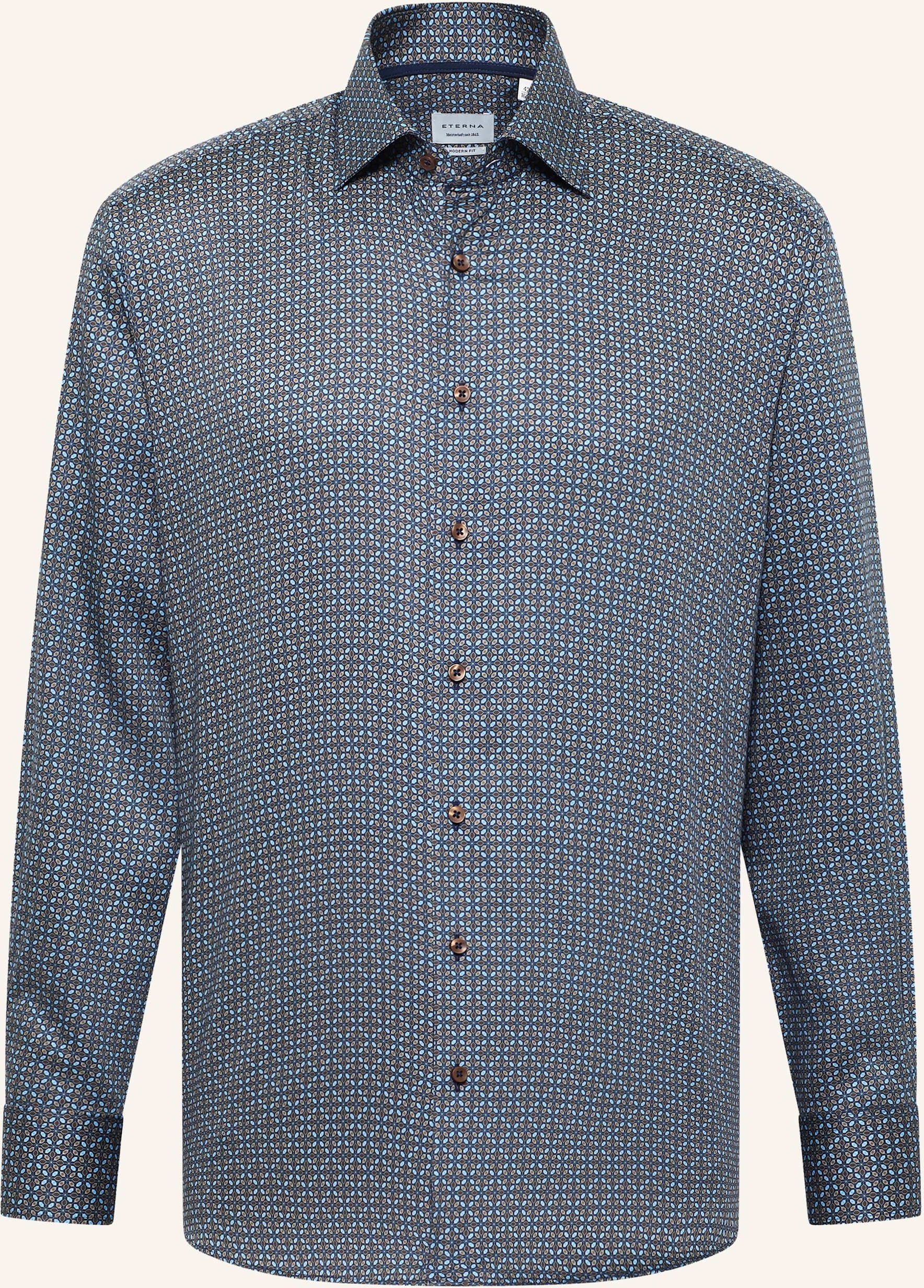 Eterna Hemd Modern Fit braun