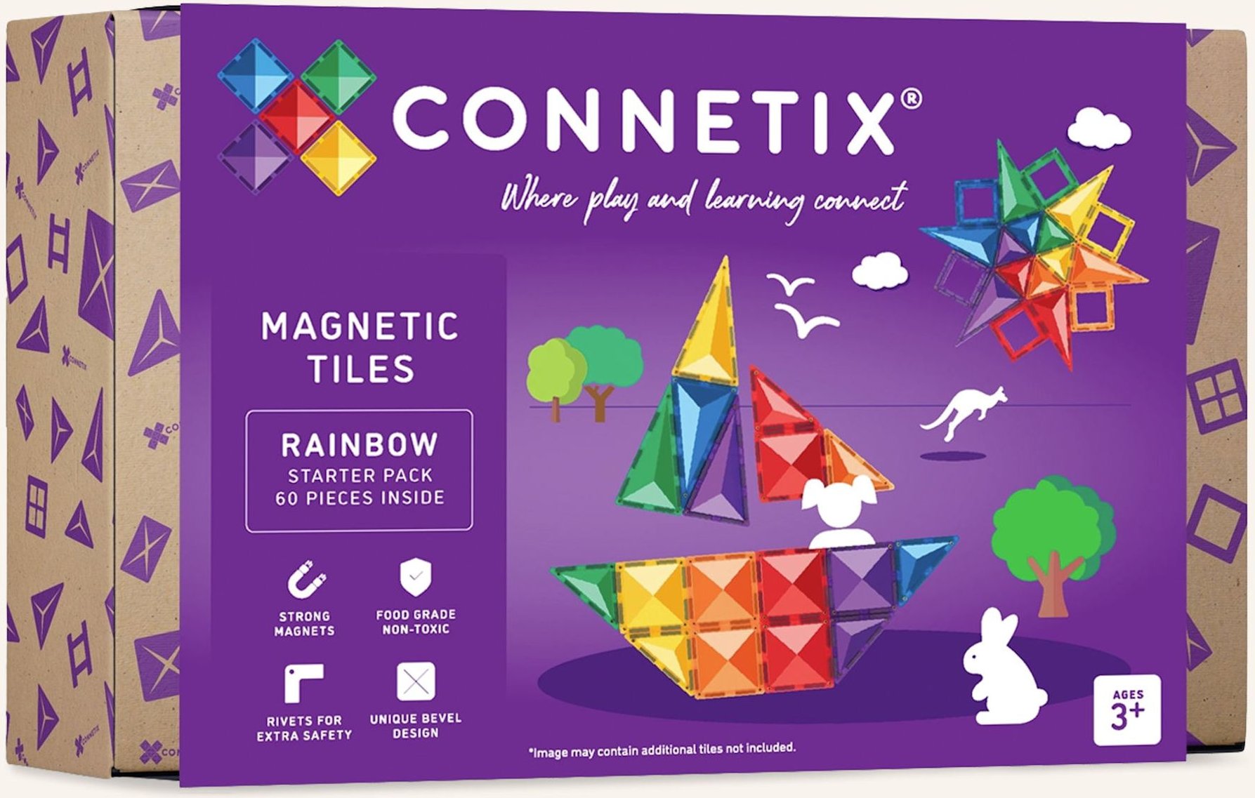 Connetix Starter-Set Regenbogen lila