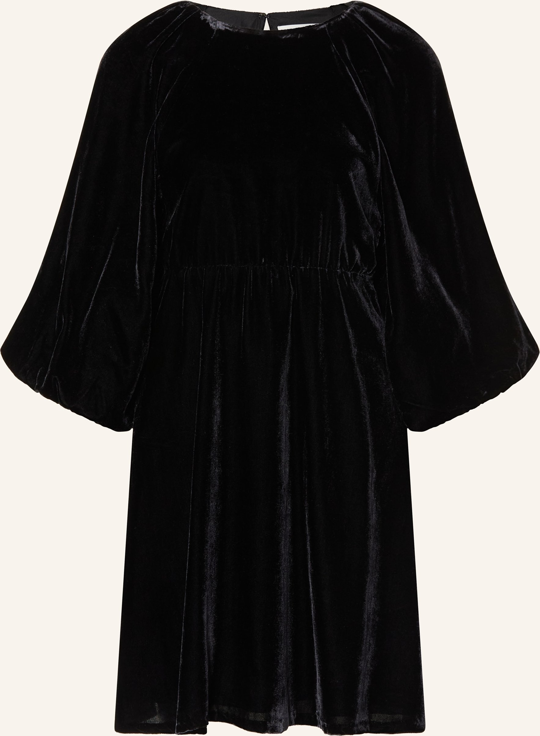 Selected Femme Samtkleid Mit 3/4-Arm schwarz