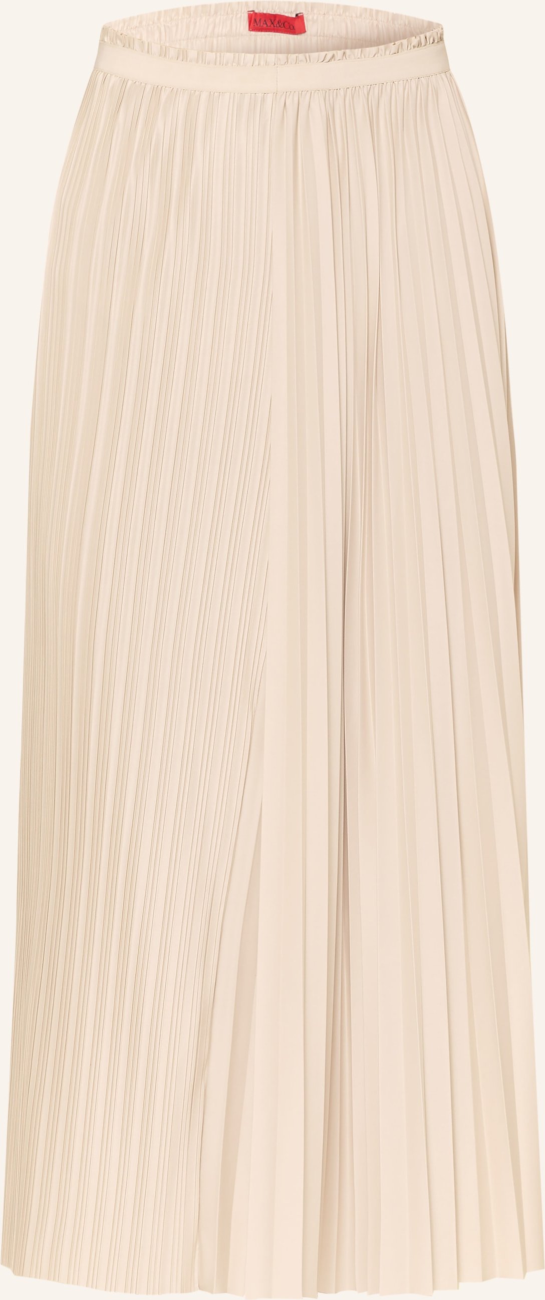 Max & Co. Plisseerock Pagella Aus Satin beige