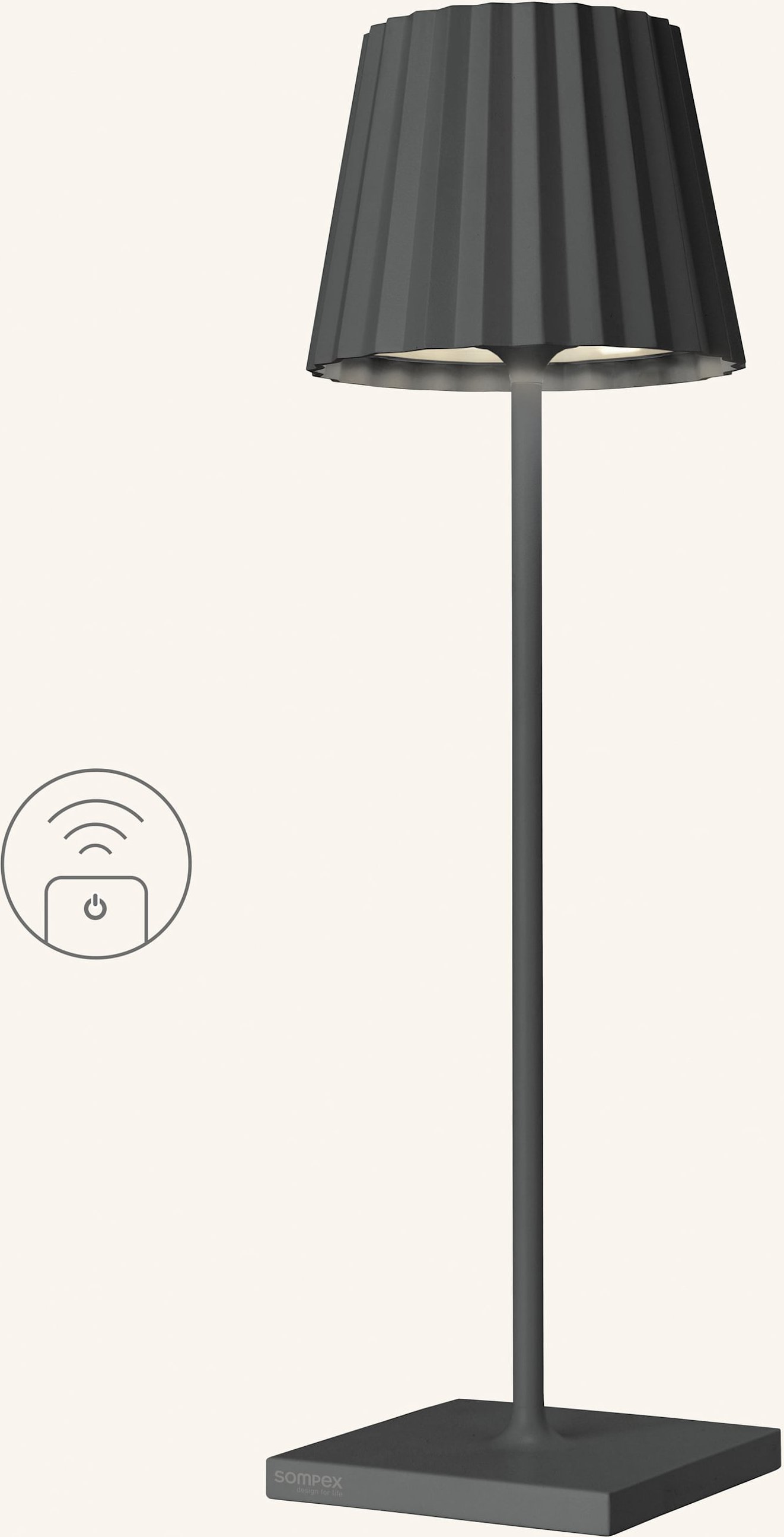 Sompex Leuchte Troll Rc grau